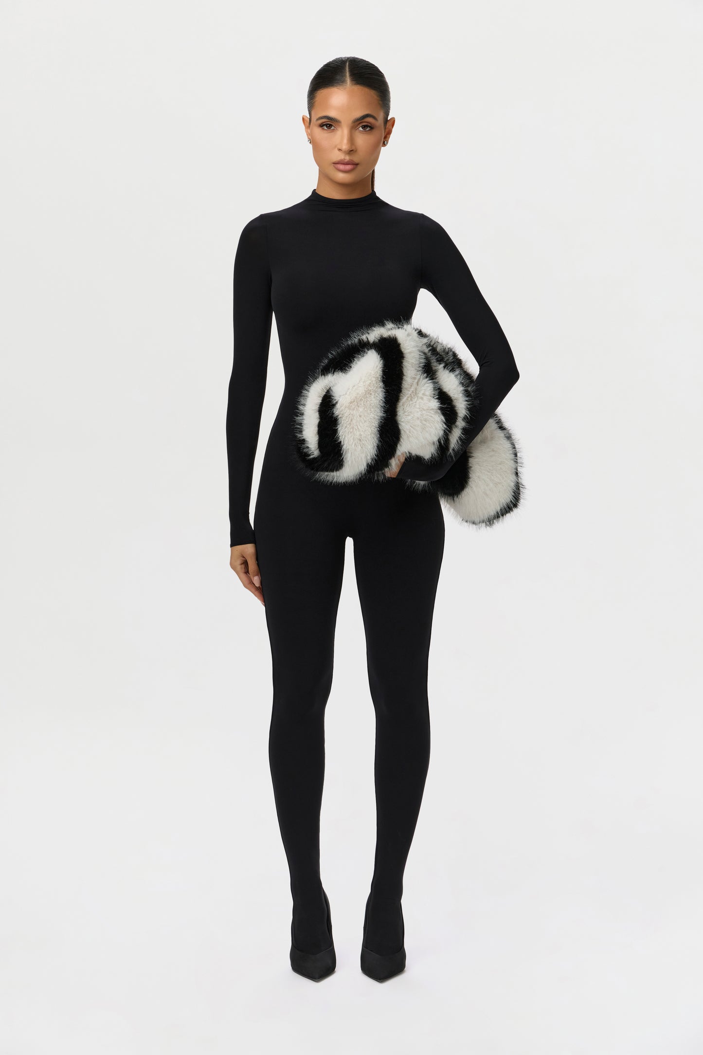 Faux Fur Animal Print Purse