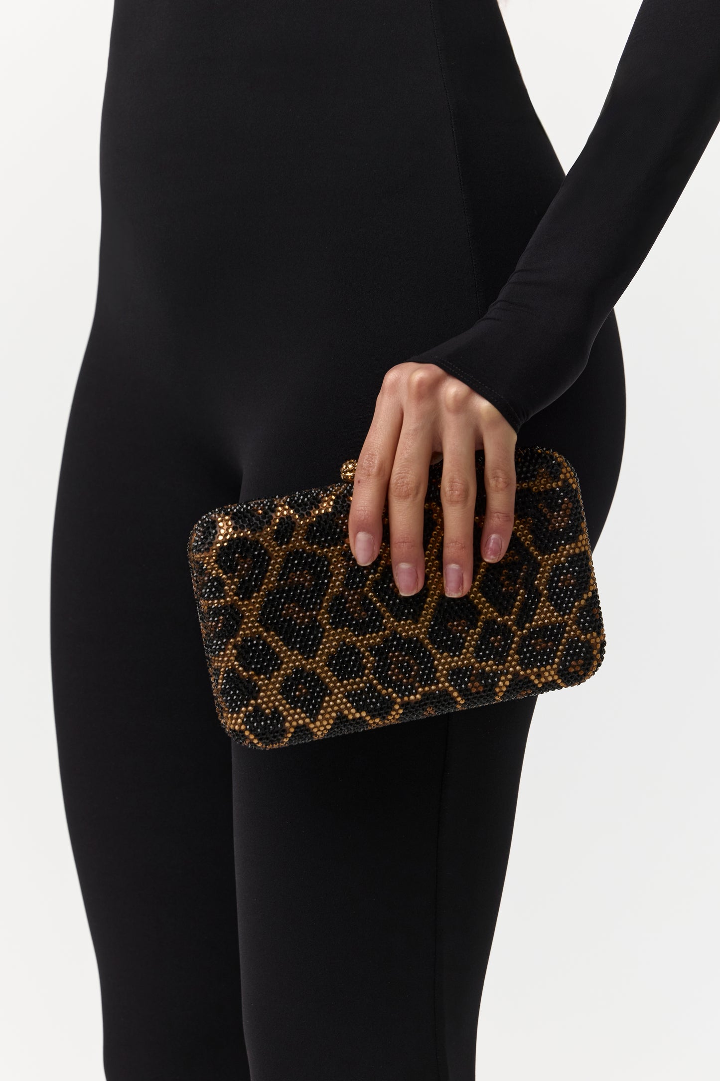 Tortoise Rhinestone Clutch