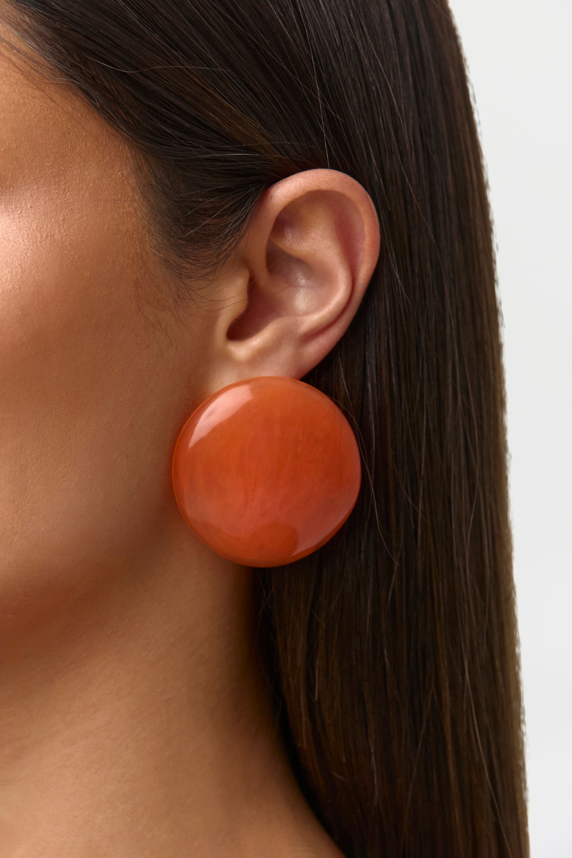 Resin Round Earrings