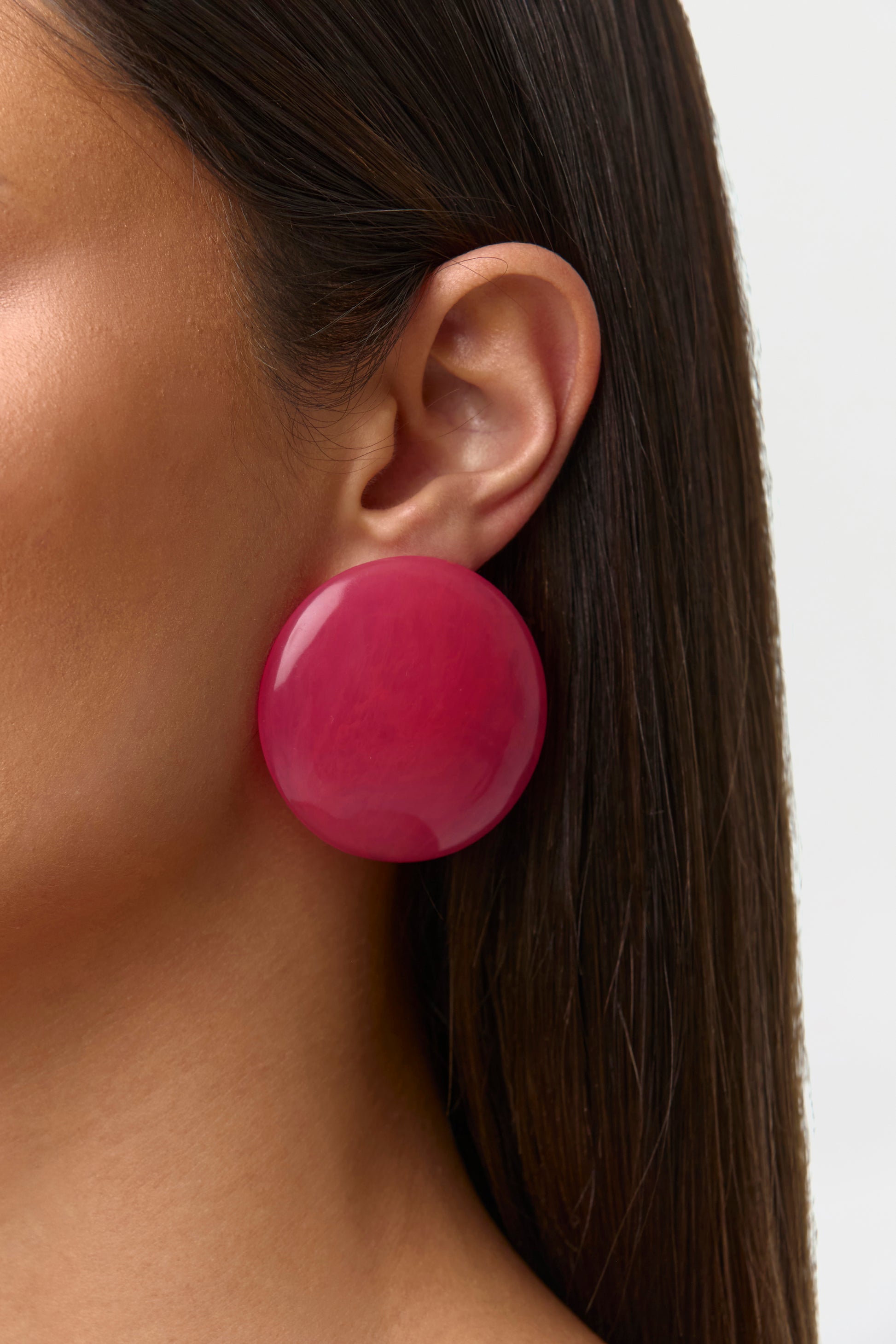 Resin Round Earrings