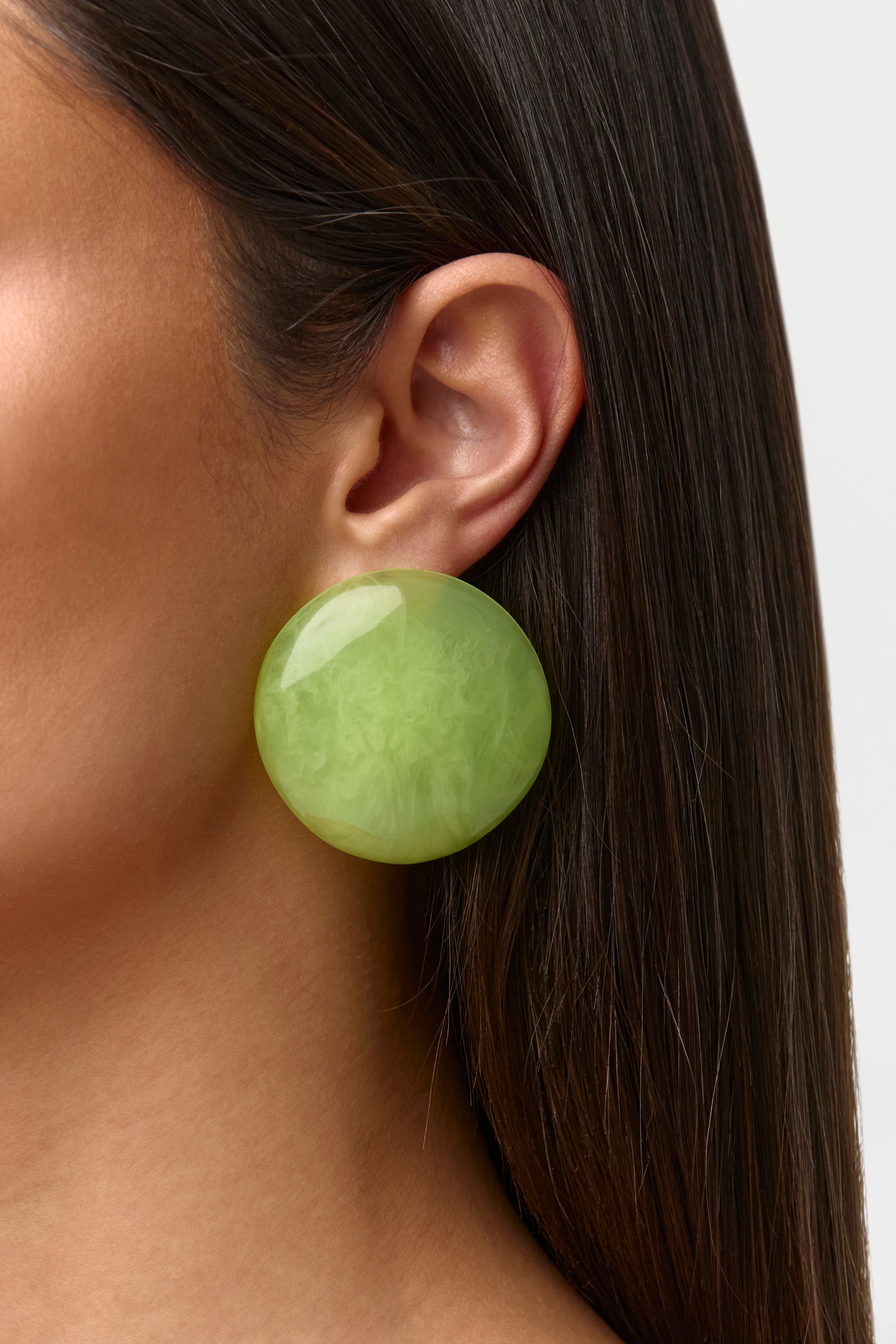 Resin Round Earrings