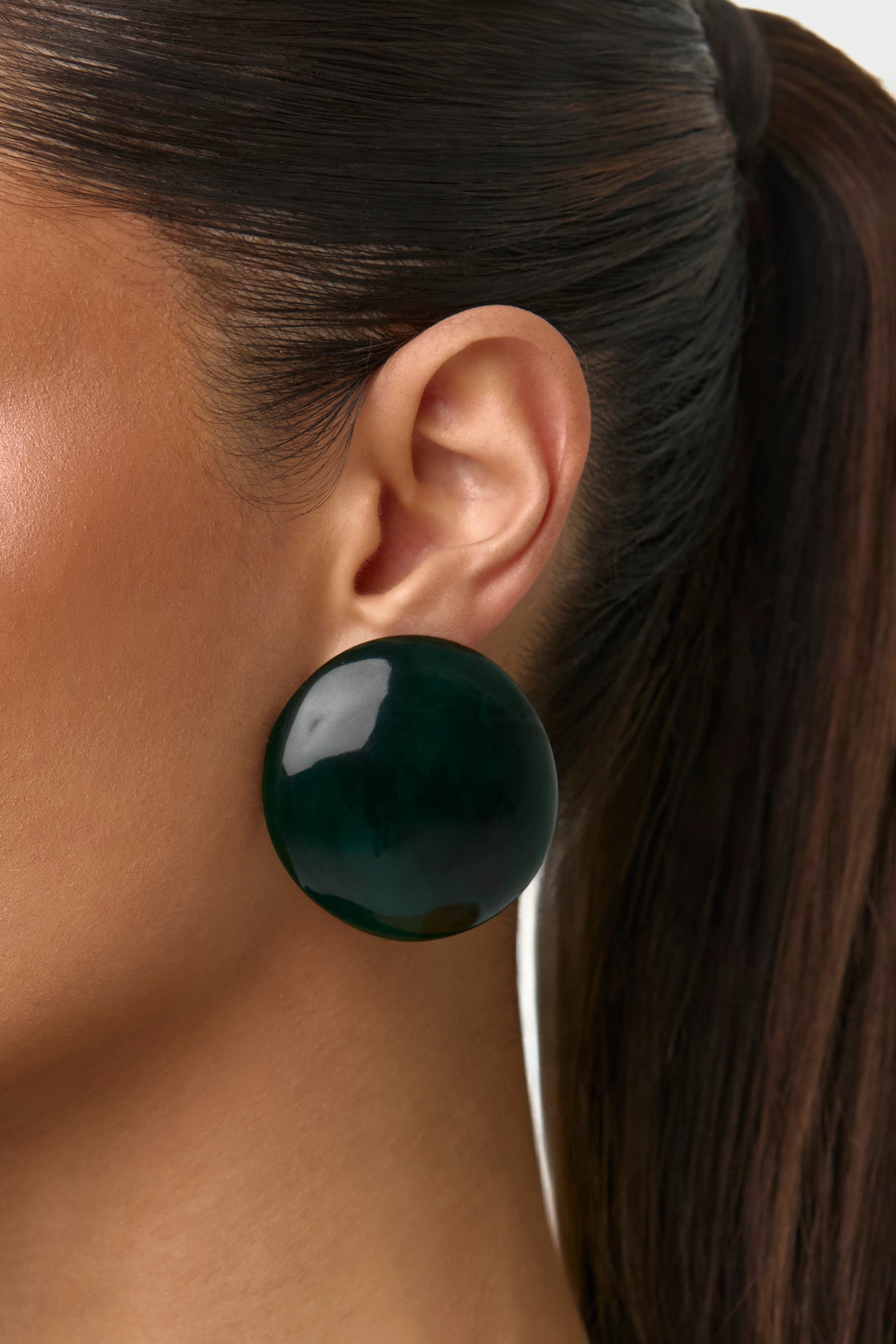 Resin Round Earrings