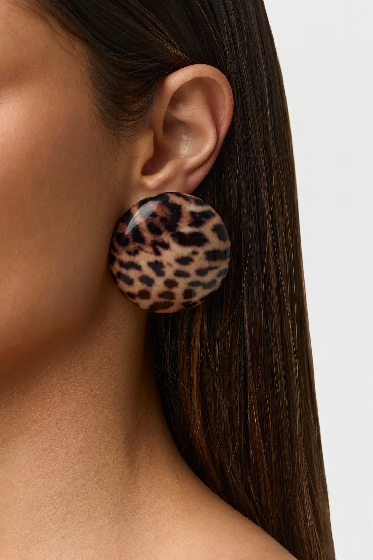 Resin Round Earrings
