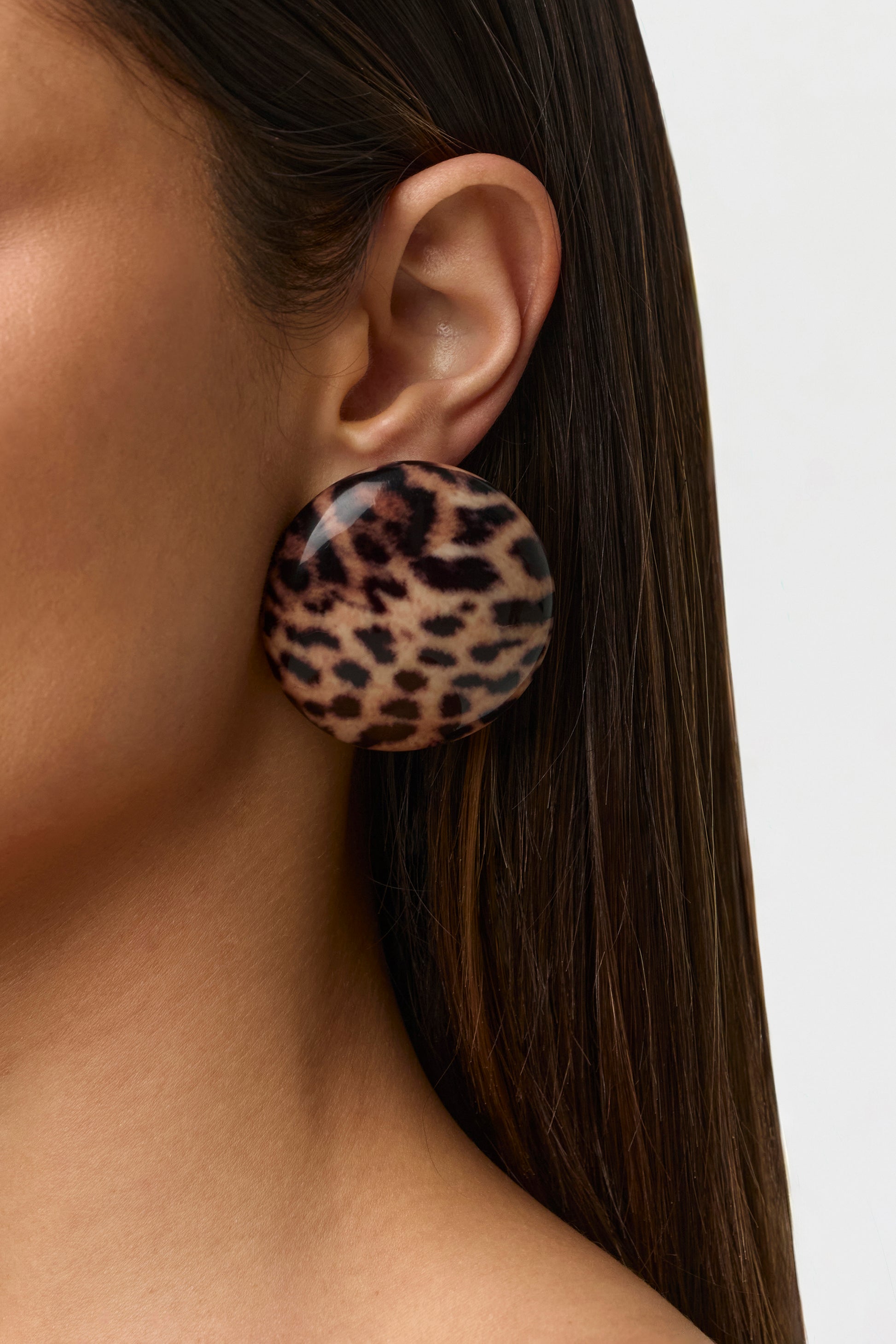 Resin Round Earrings