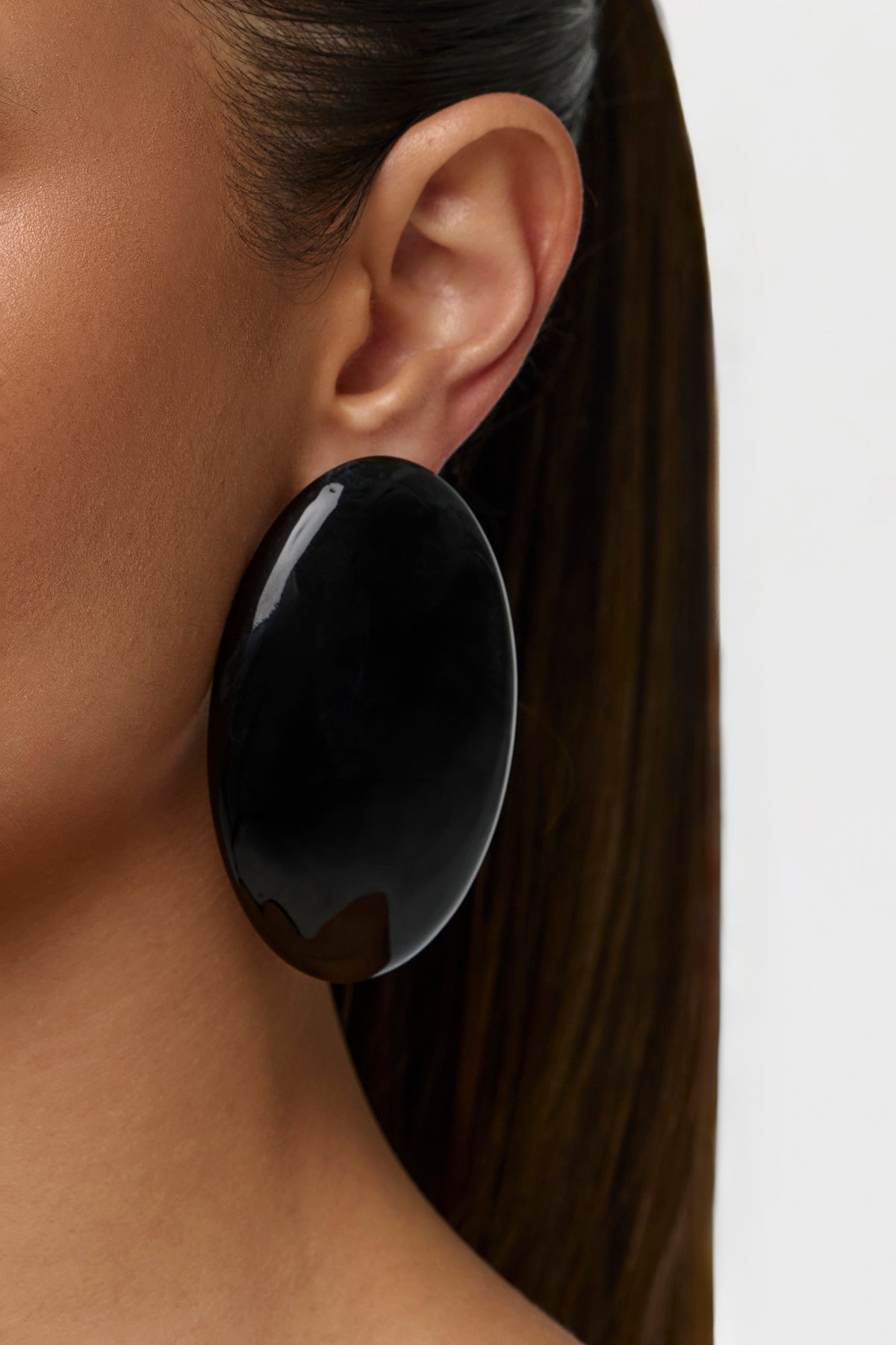 Resin Oval Earrings