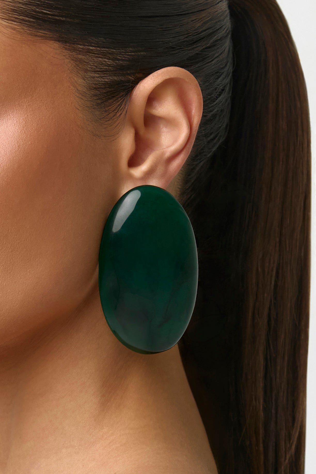Resin Oval Earrings