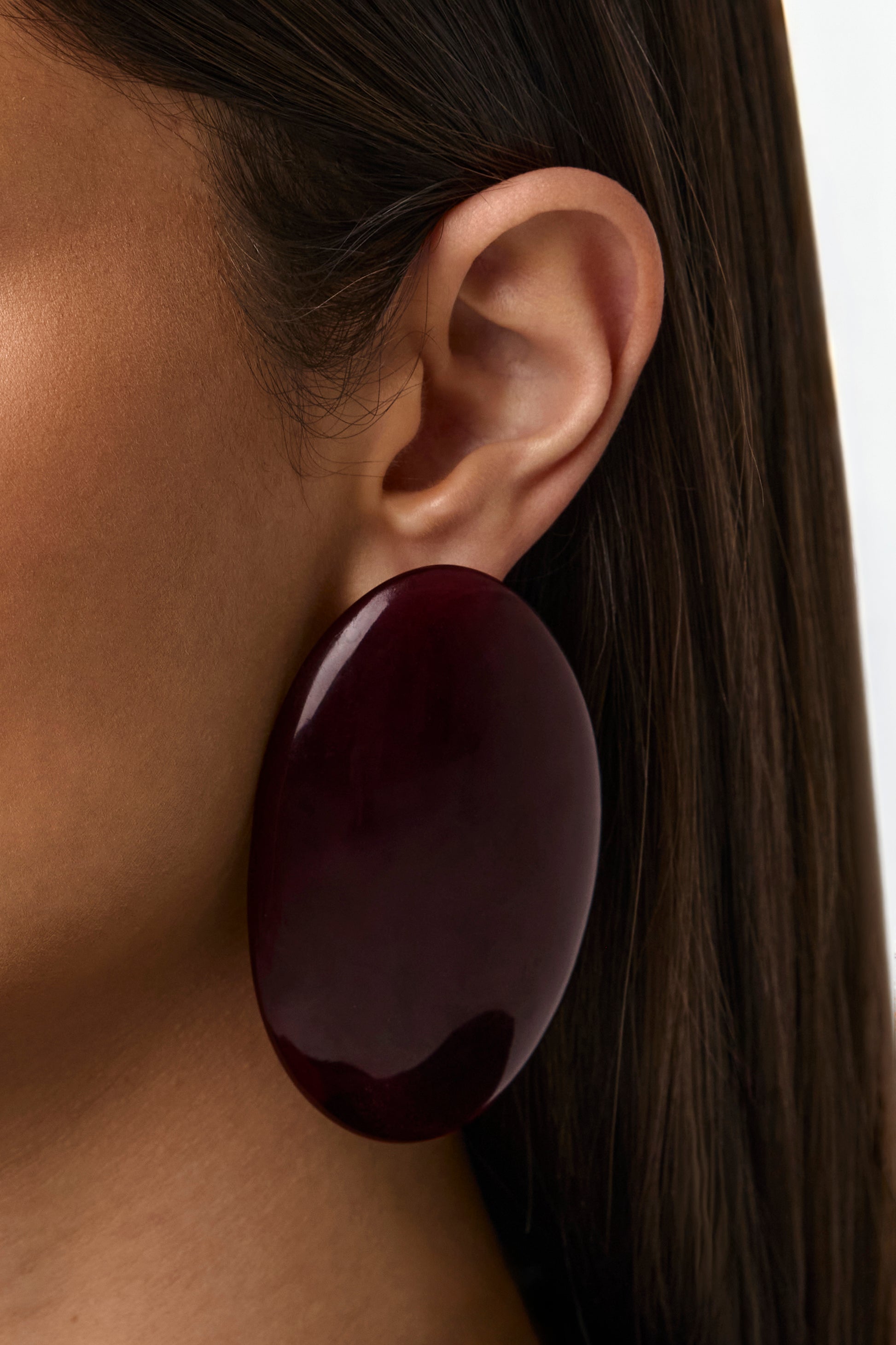 Resin Oval Earrings