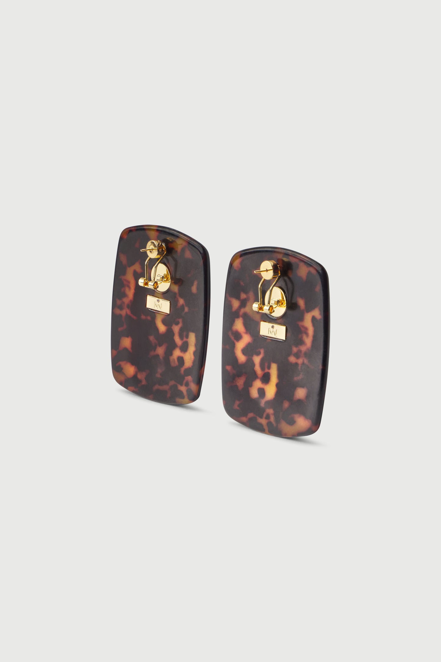 Tortoise Resin Stone Earrings