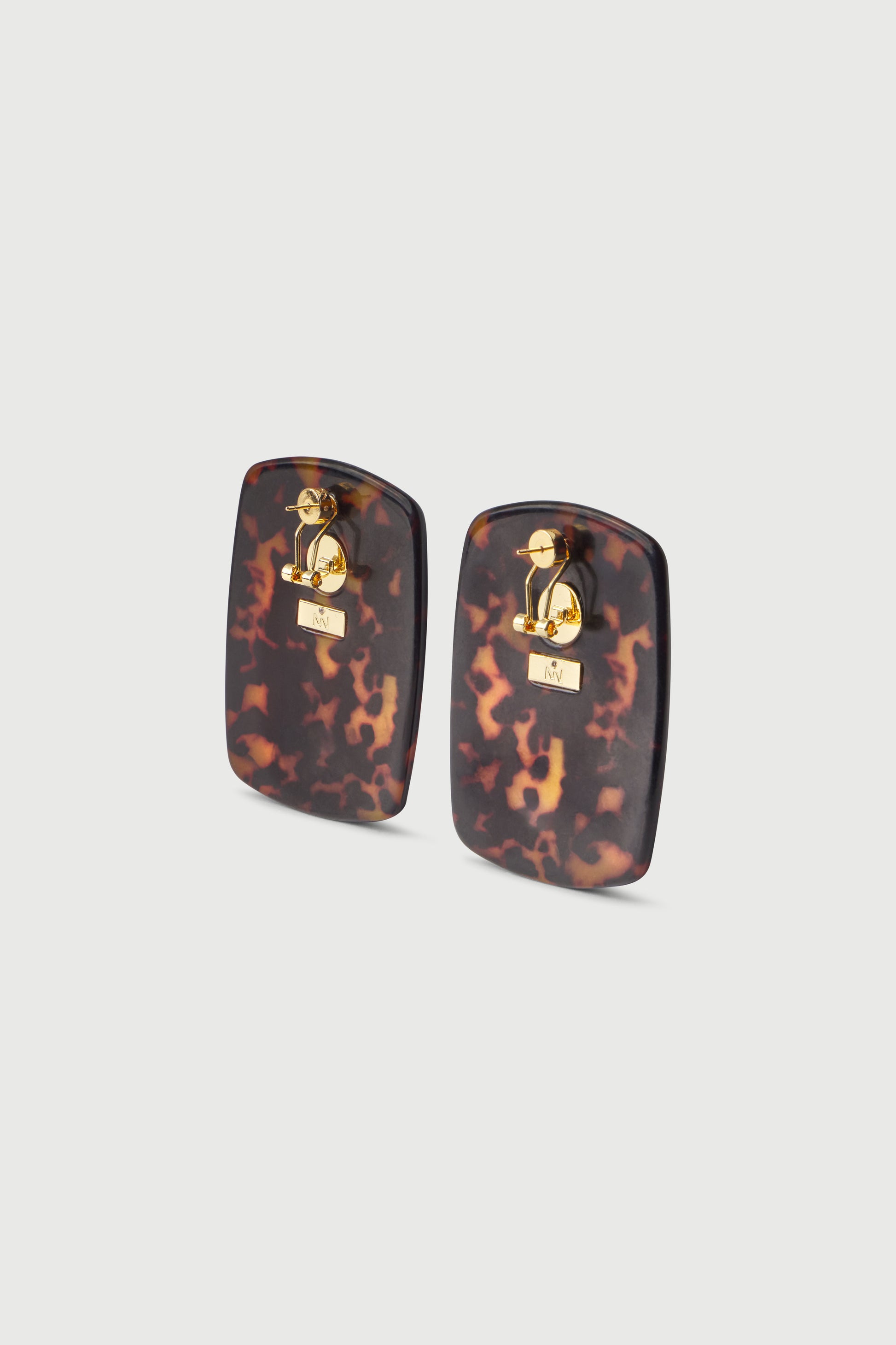 Tortoise Resin Stone Earrings