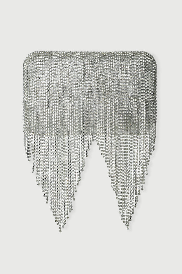 Crystal Fringe Clutch