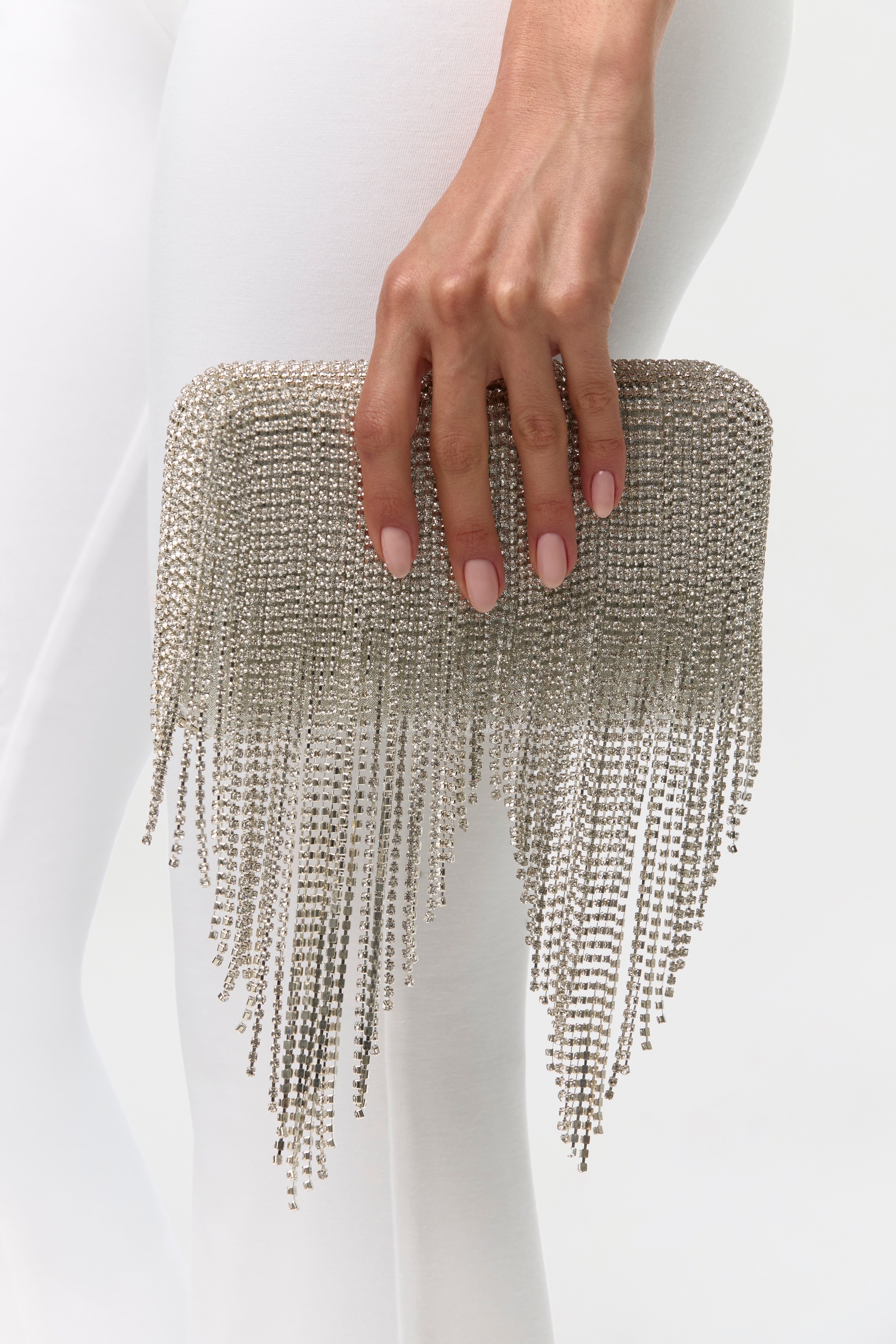 Crystal Fringe Clutch