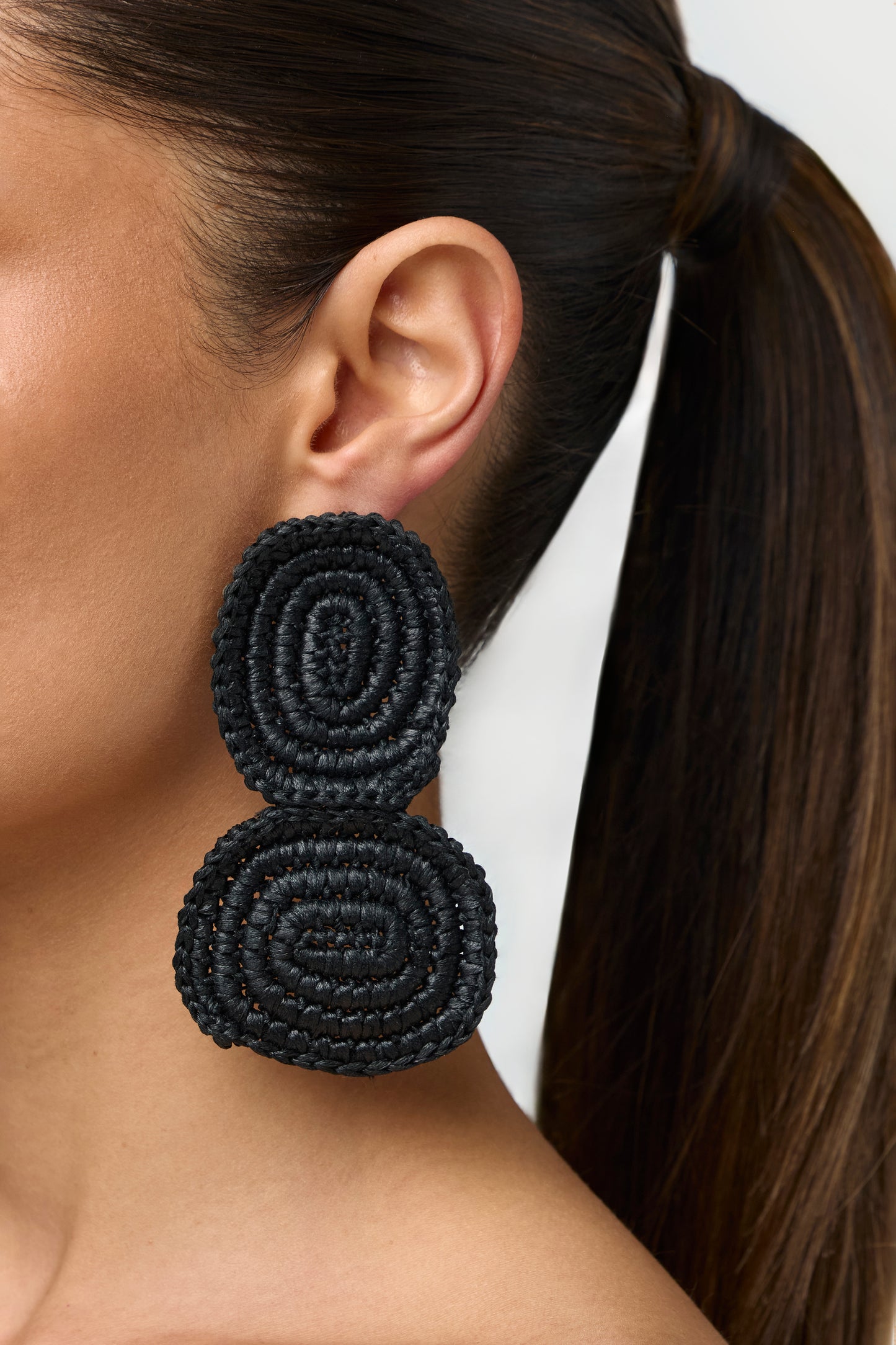 Crochet Knit Tier Drop Earrings