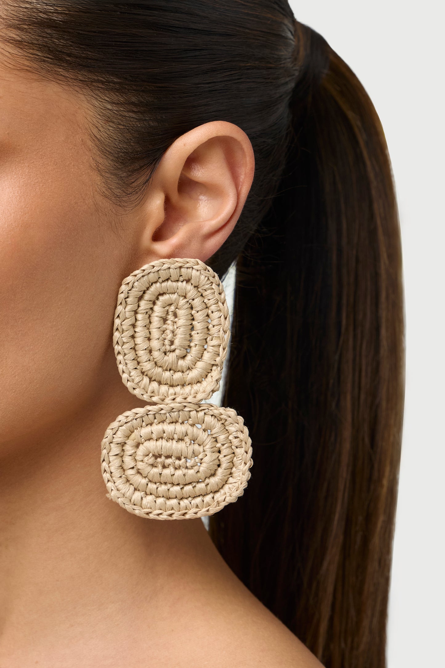 Crochet Knit Tier Drop Earrings