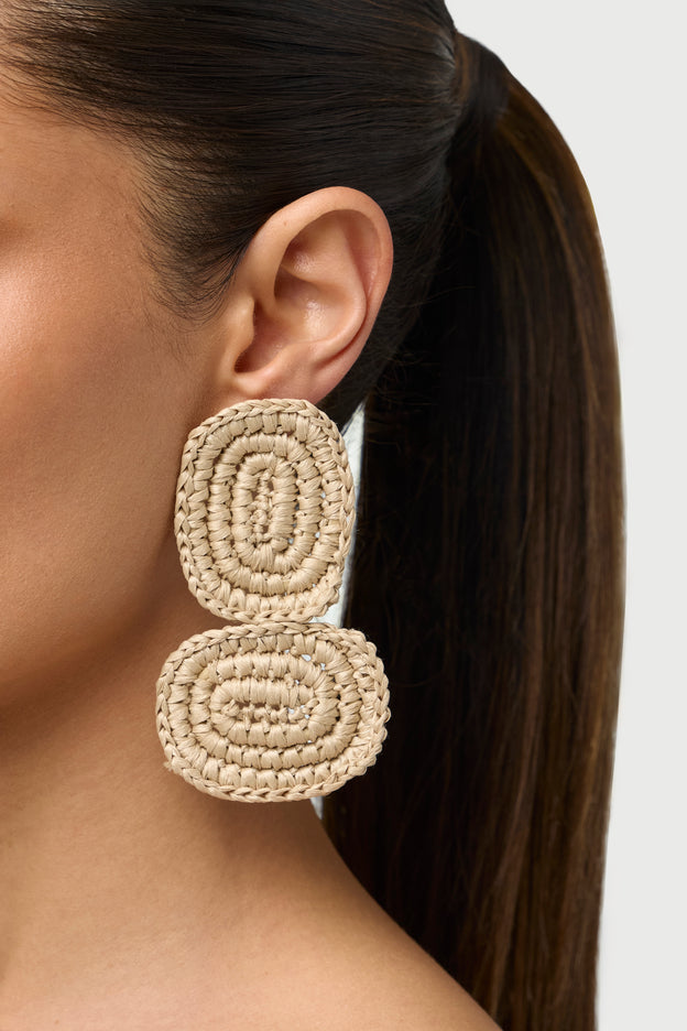 Crochet Knit Tier Drop Earrings