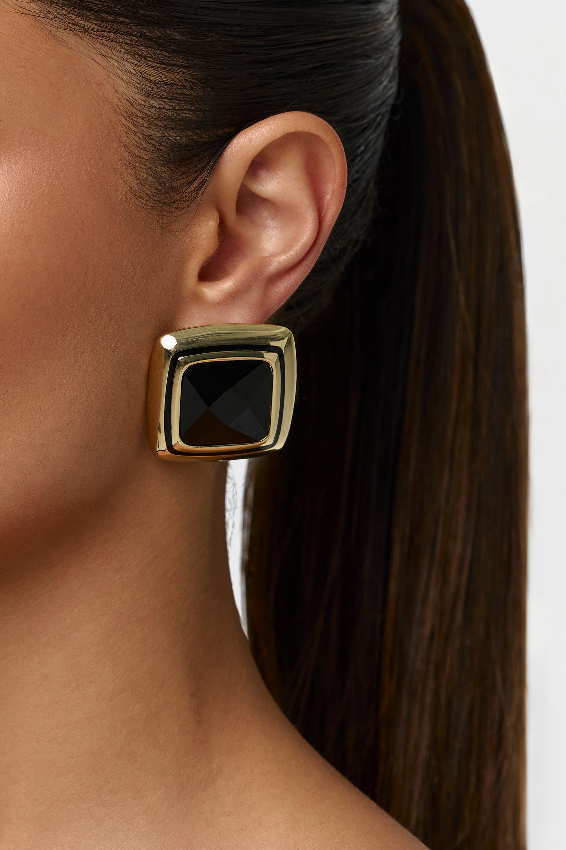 Square Stone Earrings
