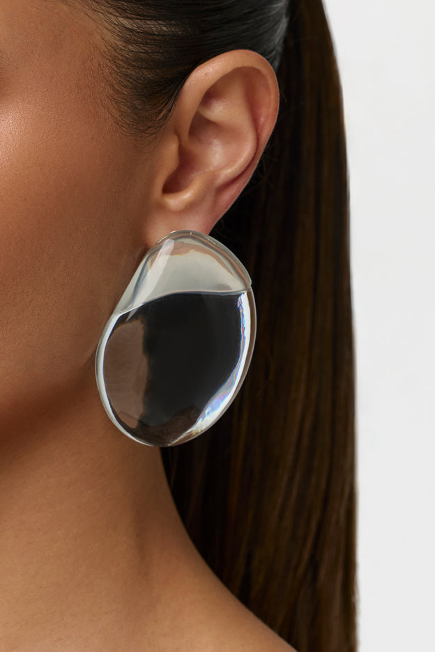 Resin Two-Tone Earrings