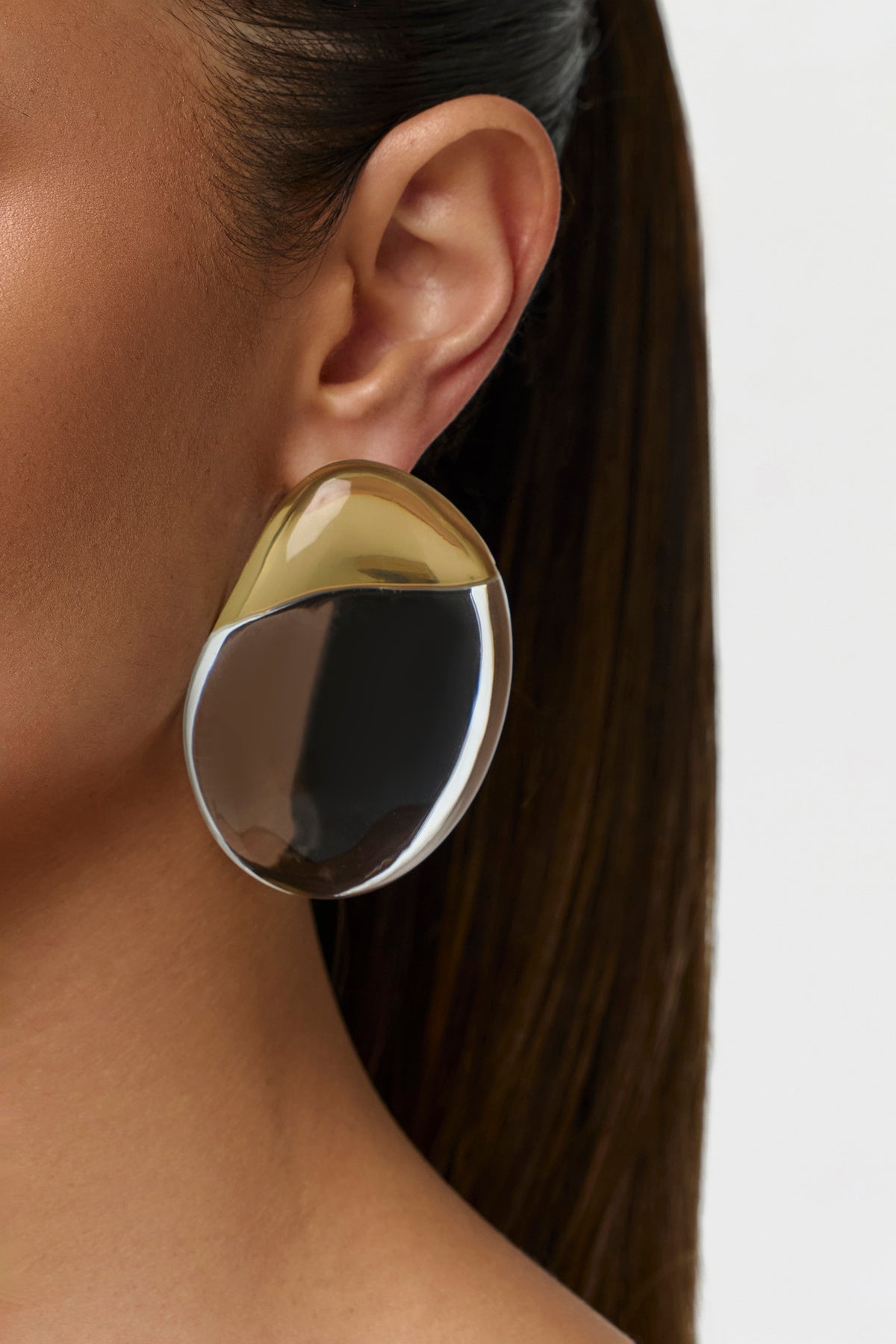 Resin Two-Tone Earrings