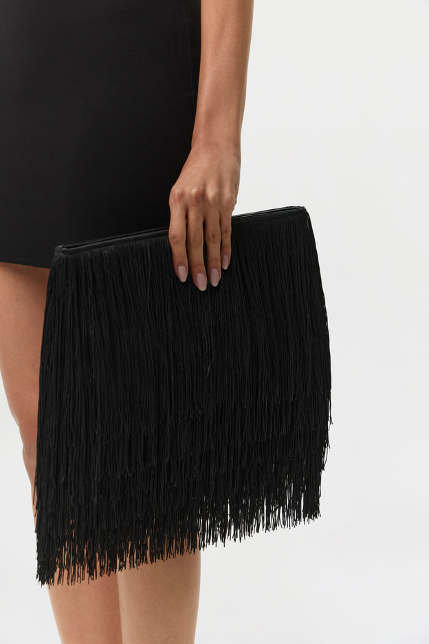 Fringe Statement Clutch