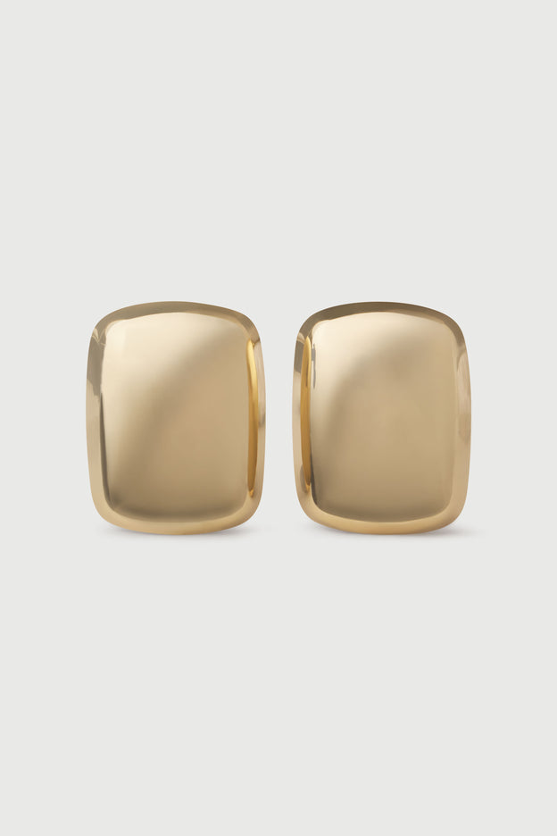 Gold Rectangle Earrings