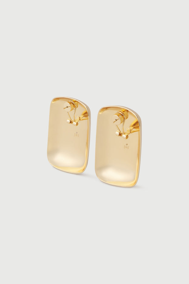 Gold Rectangle Earrings