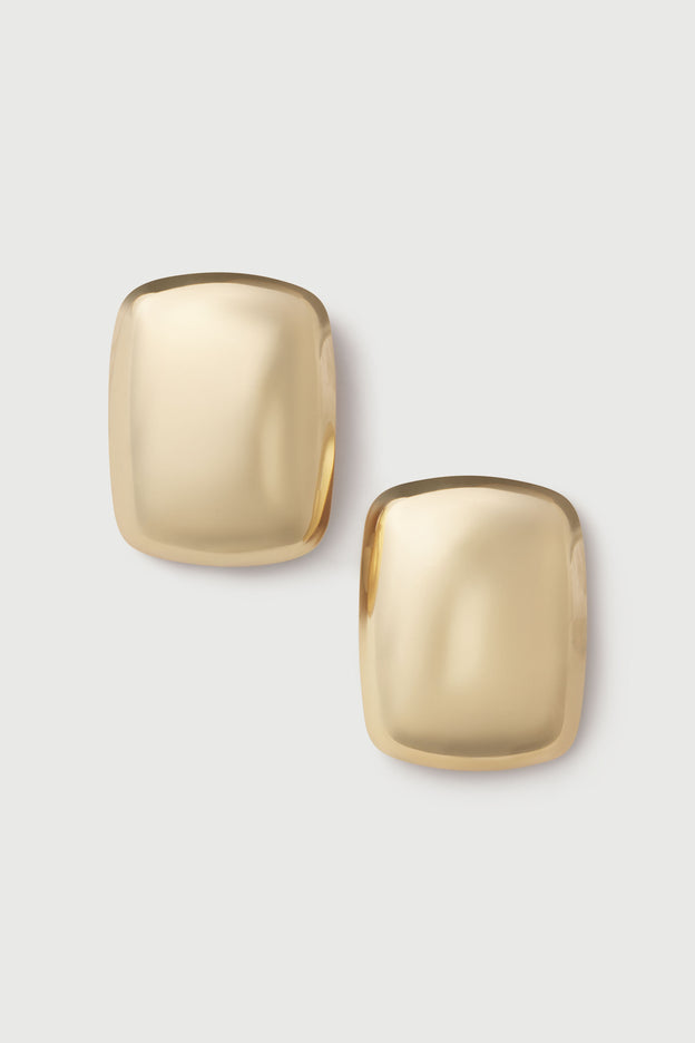 Gold Rectangle Earrings