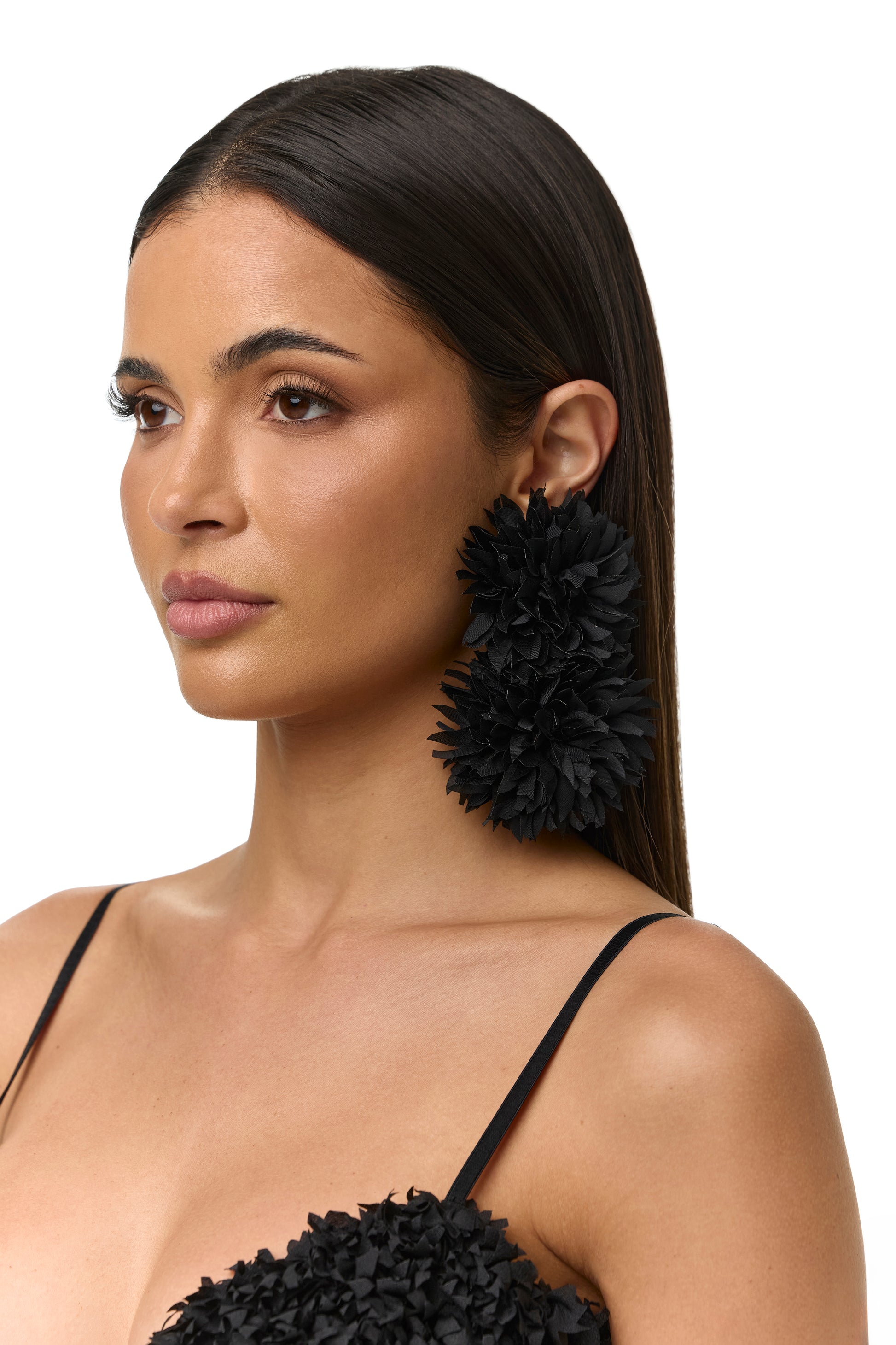 Floral Dual Tier Drop Earrings