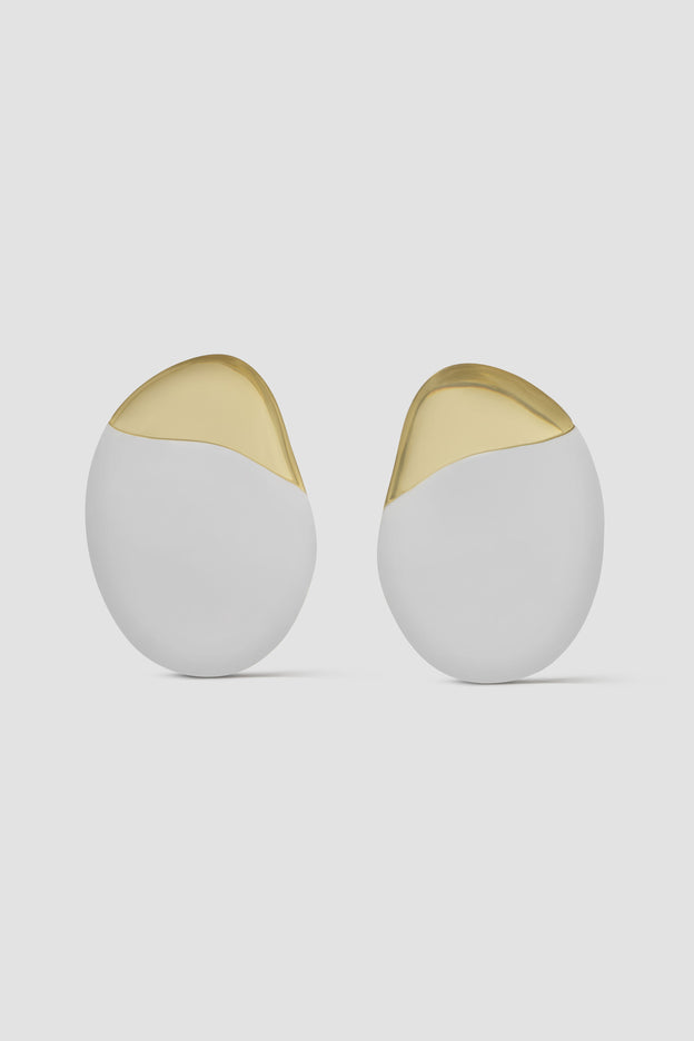 Resin Two-Tone Earrings