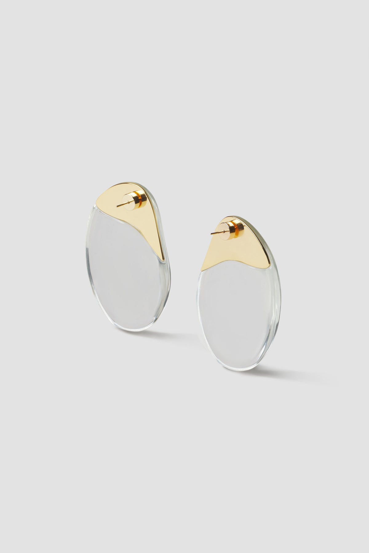 Resin Two-Tone Earrings