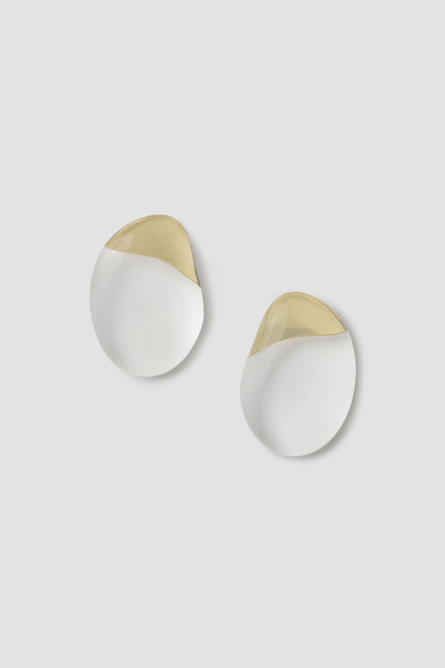 Resin Two-Tone Earrings