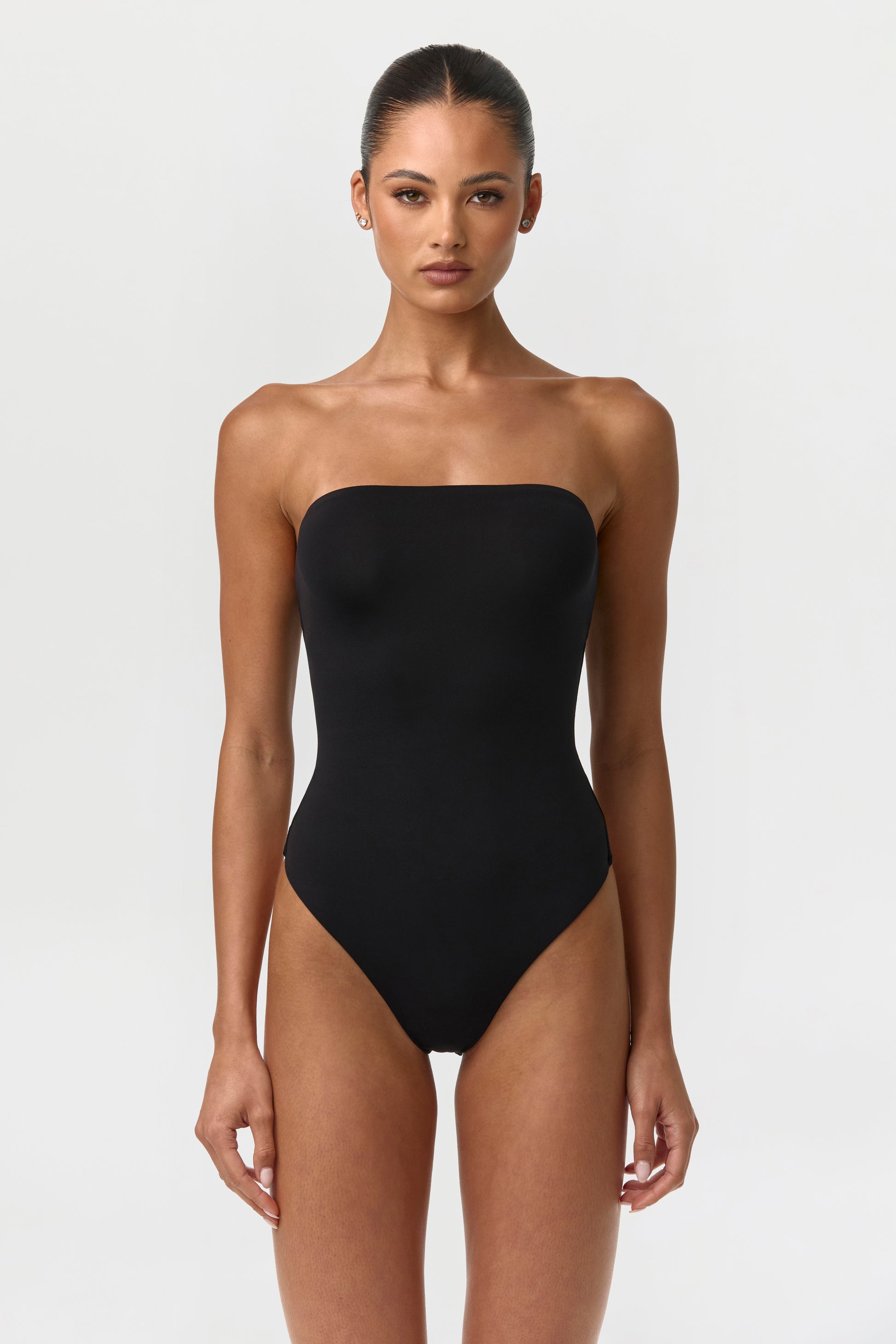 Black Naked Tube Bodysuit