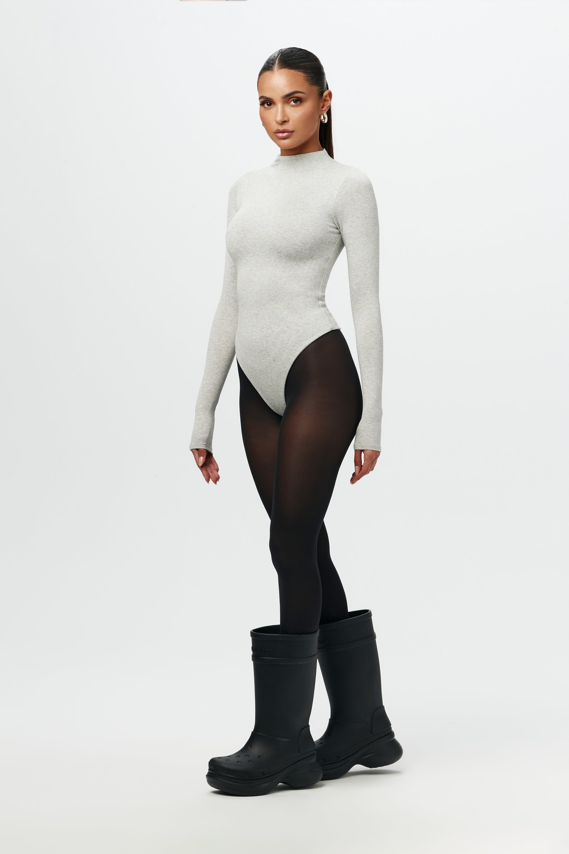 Naked Wardrobe Sleeveless Bodysuit in Periwinkle Size X-Large