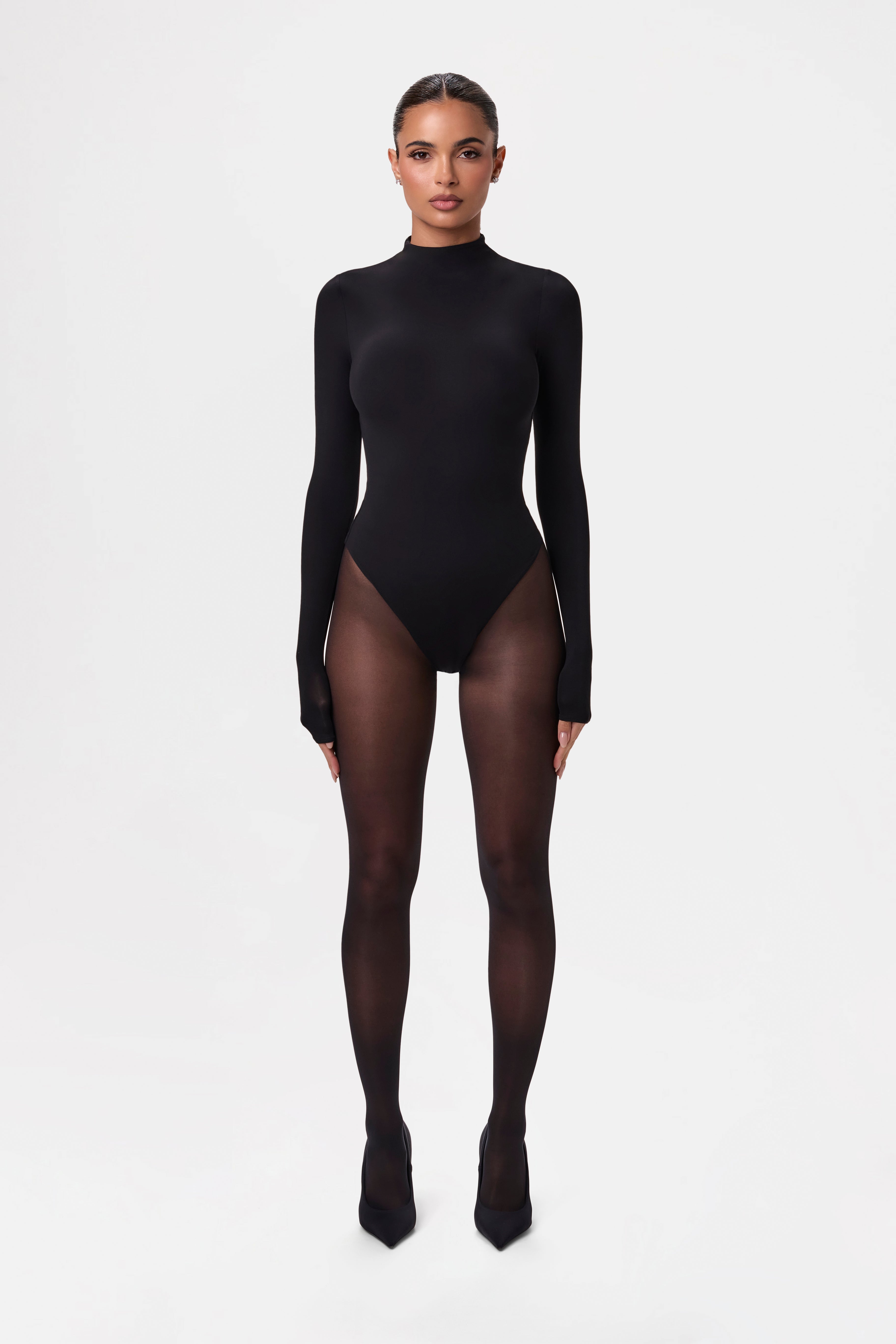 Naked Mock Neck Bodysuit