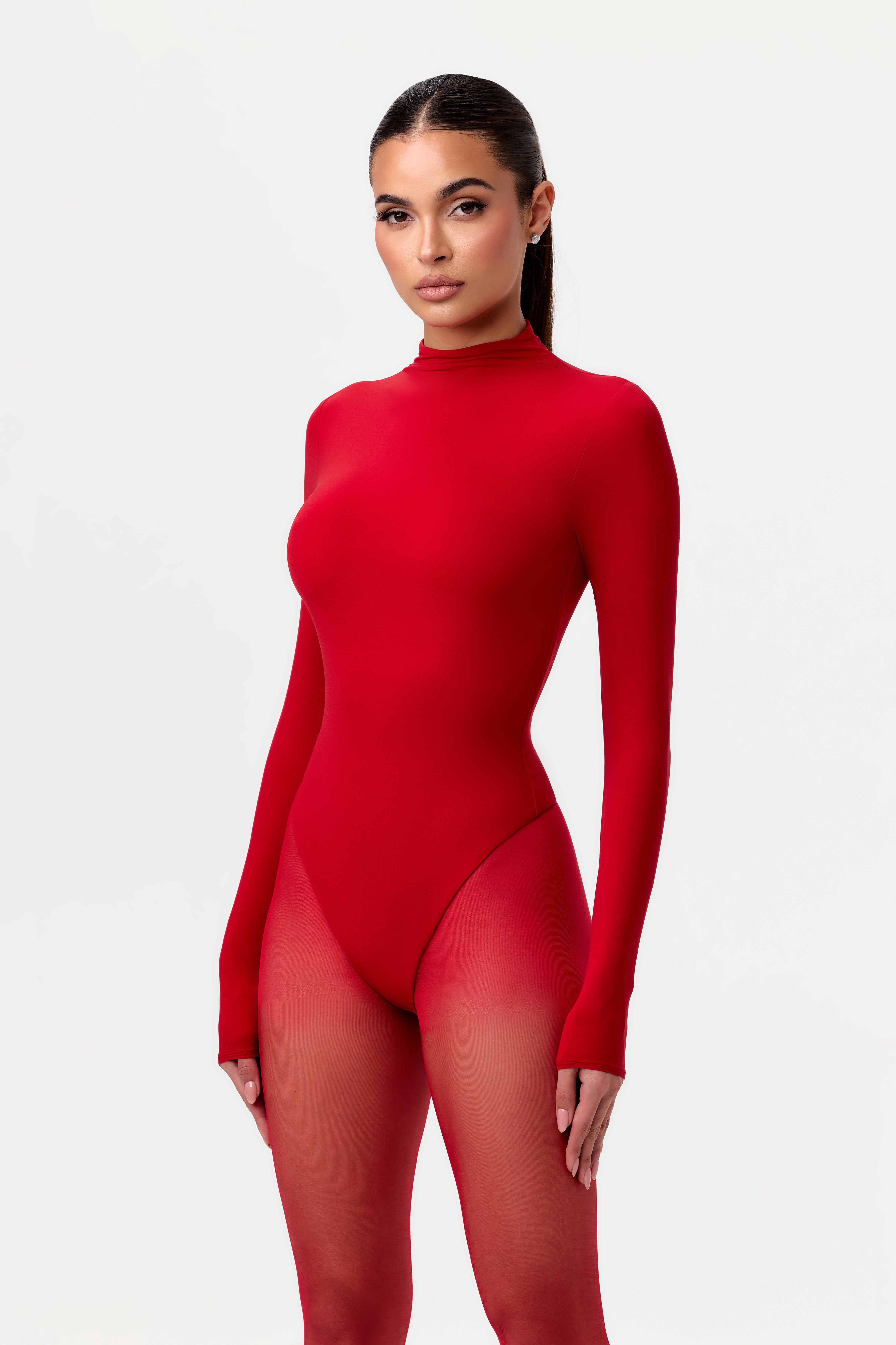 Naked Mock Neck Bodysuit