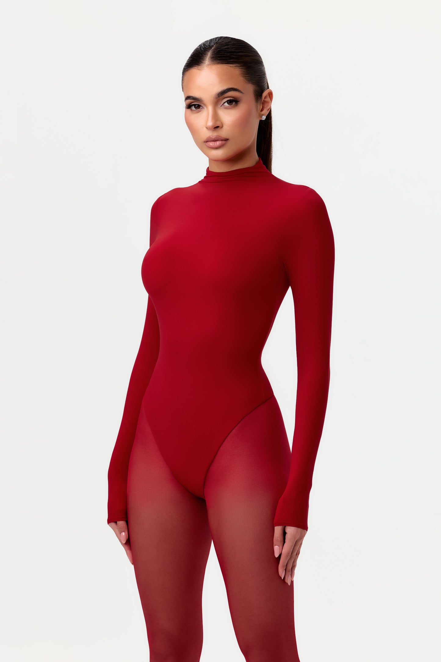 Naked Mock Neck Bodysuit