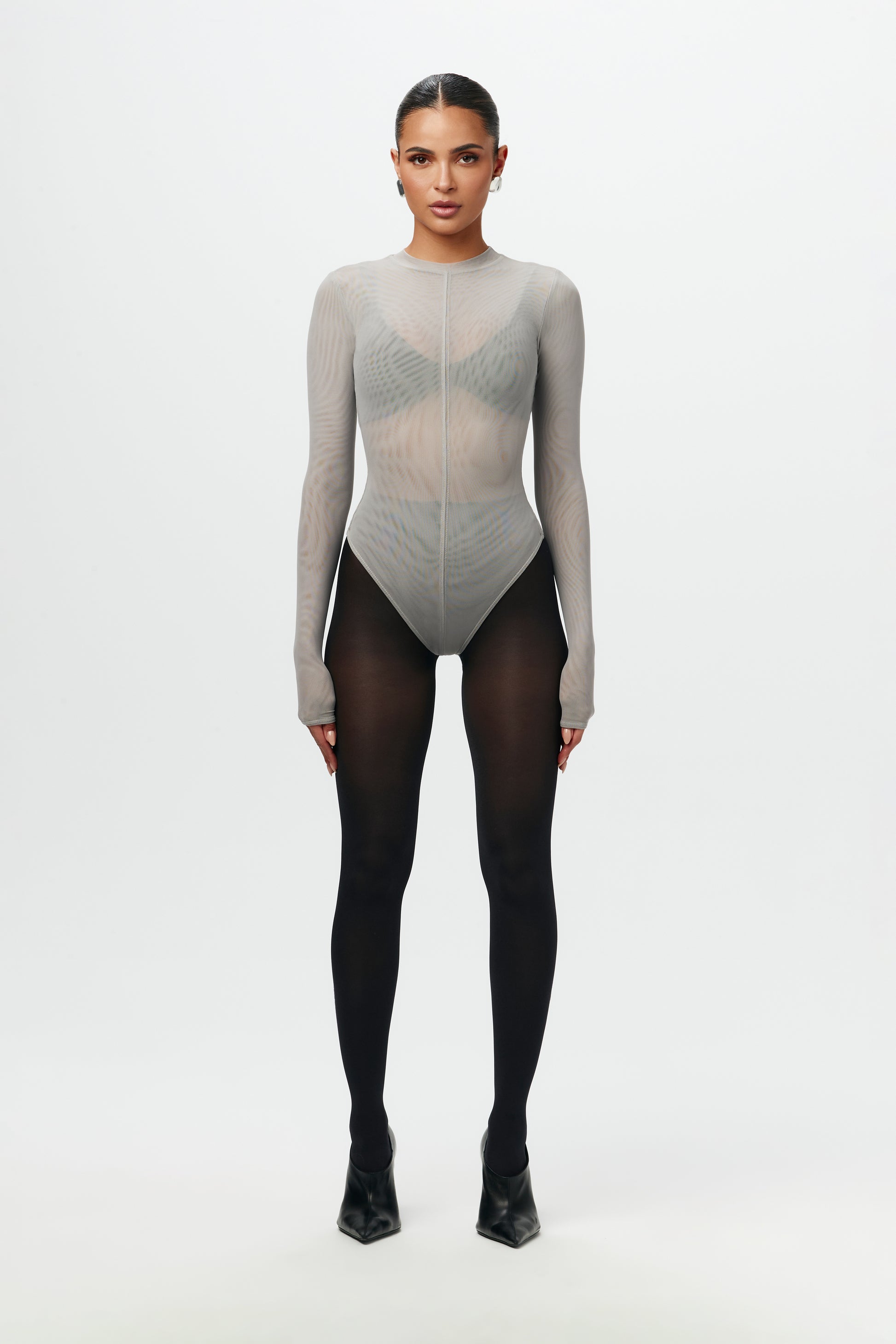 Mesh Crewneck Bodysuit – Naked Wardrobe