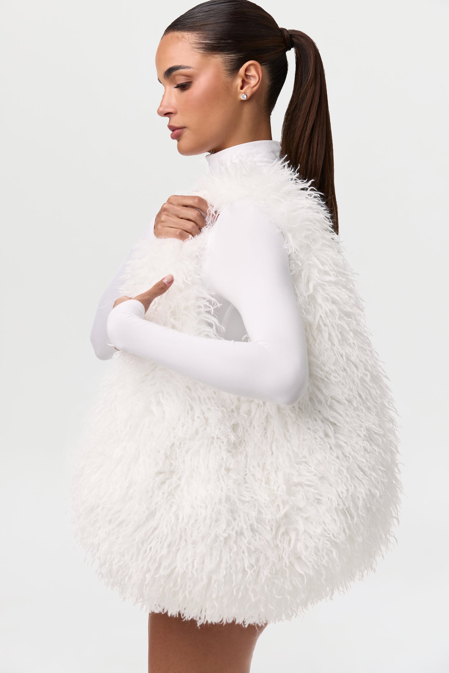 Faux Fur Plush Shoulder Bag
