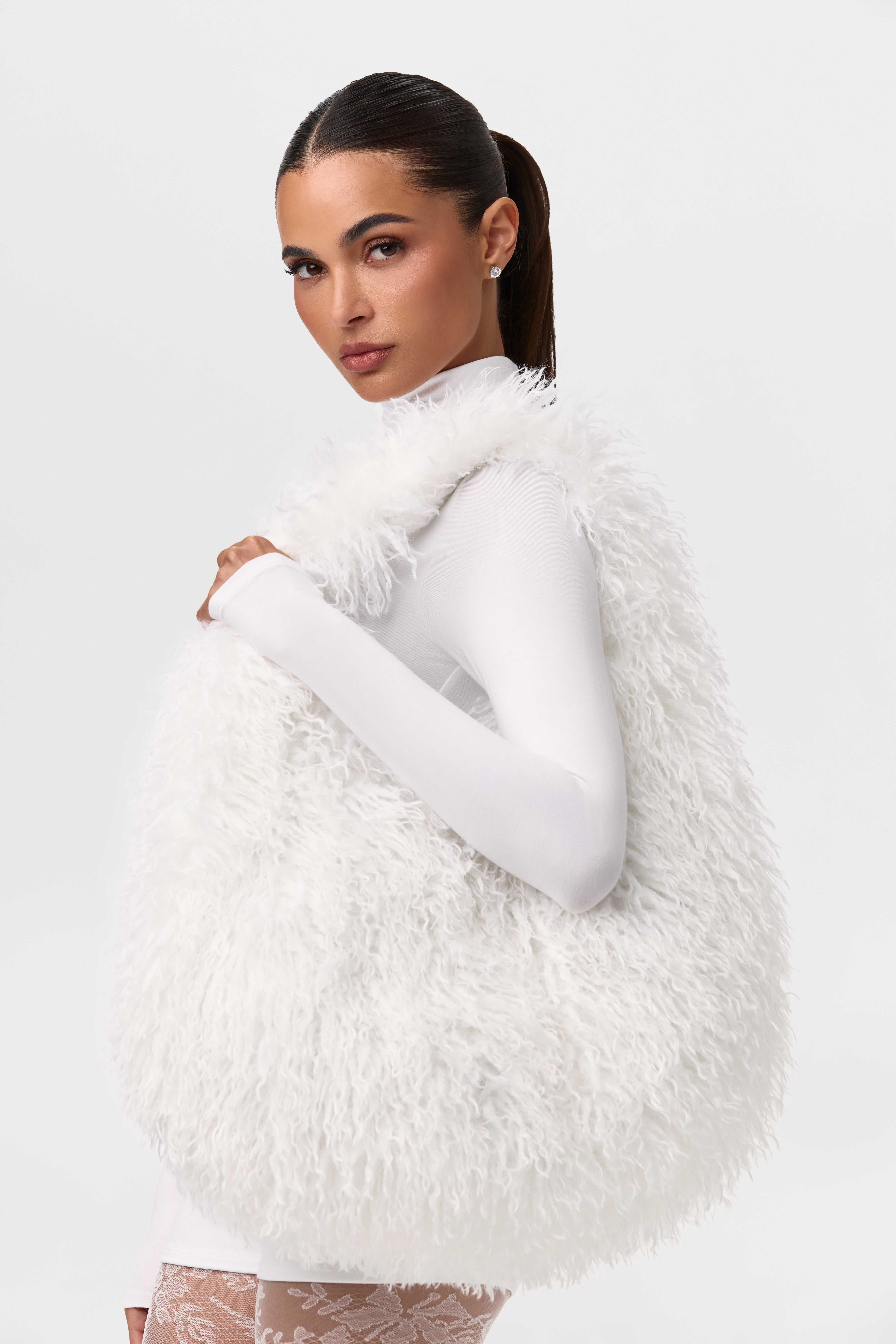 Faux Fur Plush Shoulder Bag