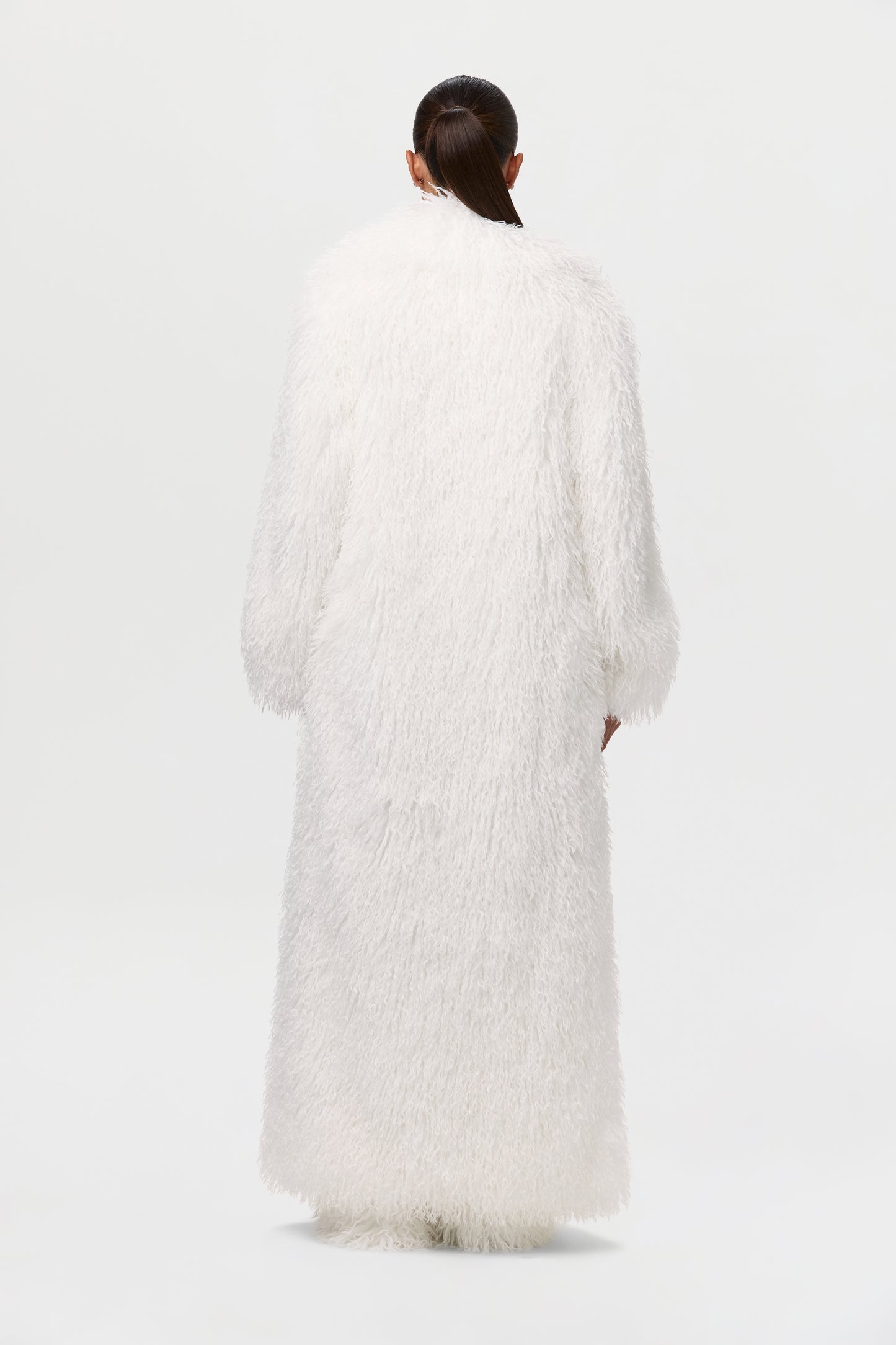Faux Fur Plush Long Coat