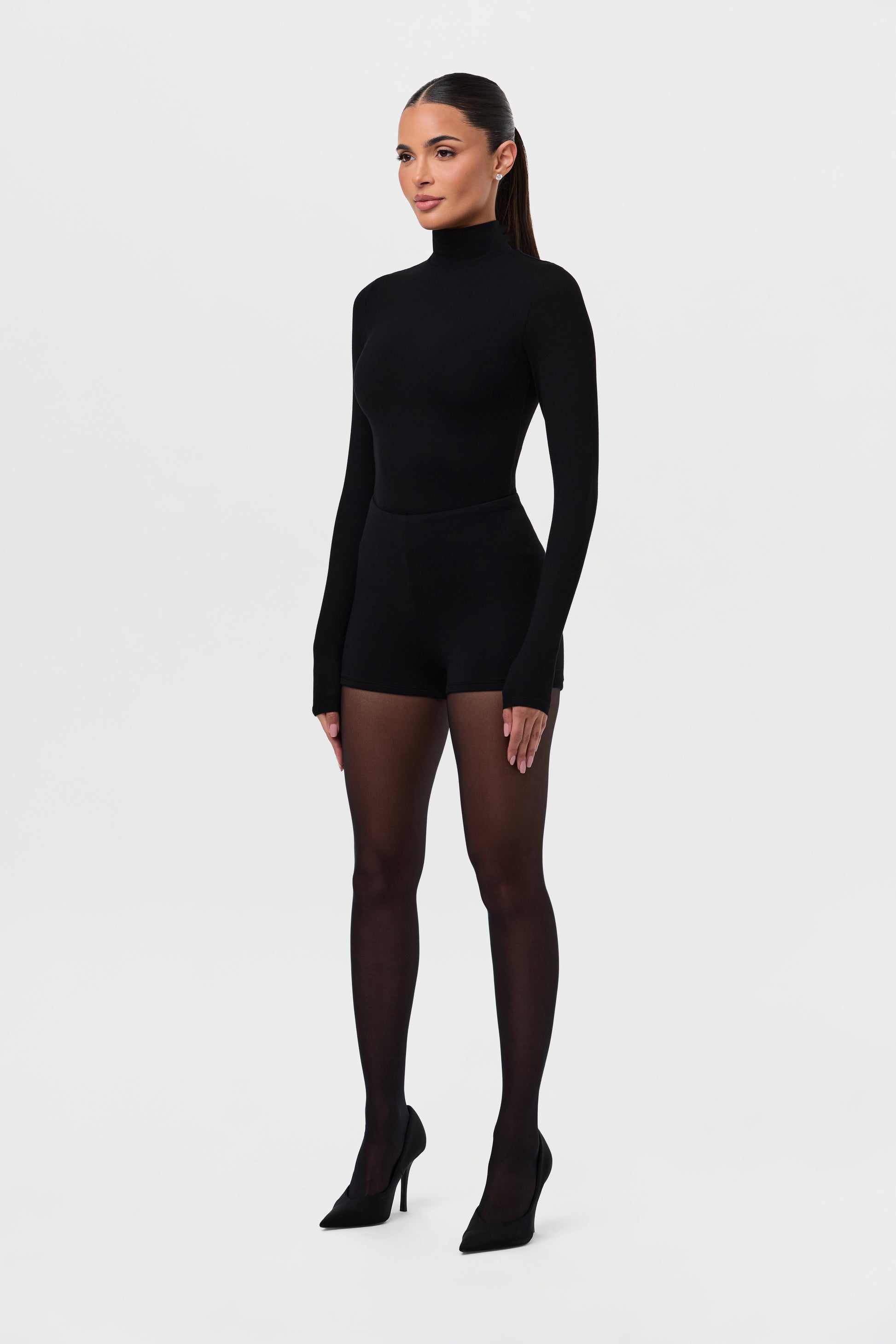 Butter Turtleneck Contour Bodysuit Naked Wardrobe Butter Turtleneck Contour Bodysuit Naked Wardrobe