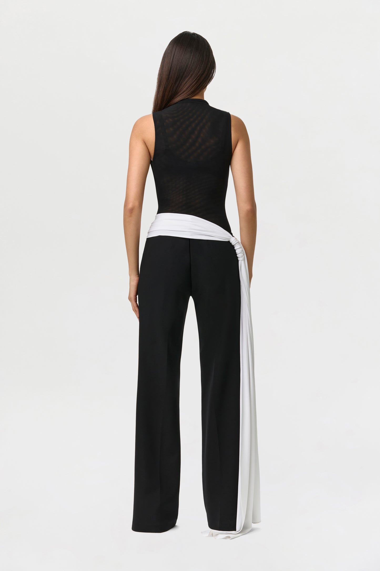 Suiting Contrast Straight Leg Pant