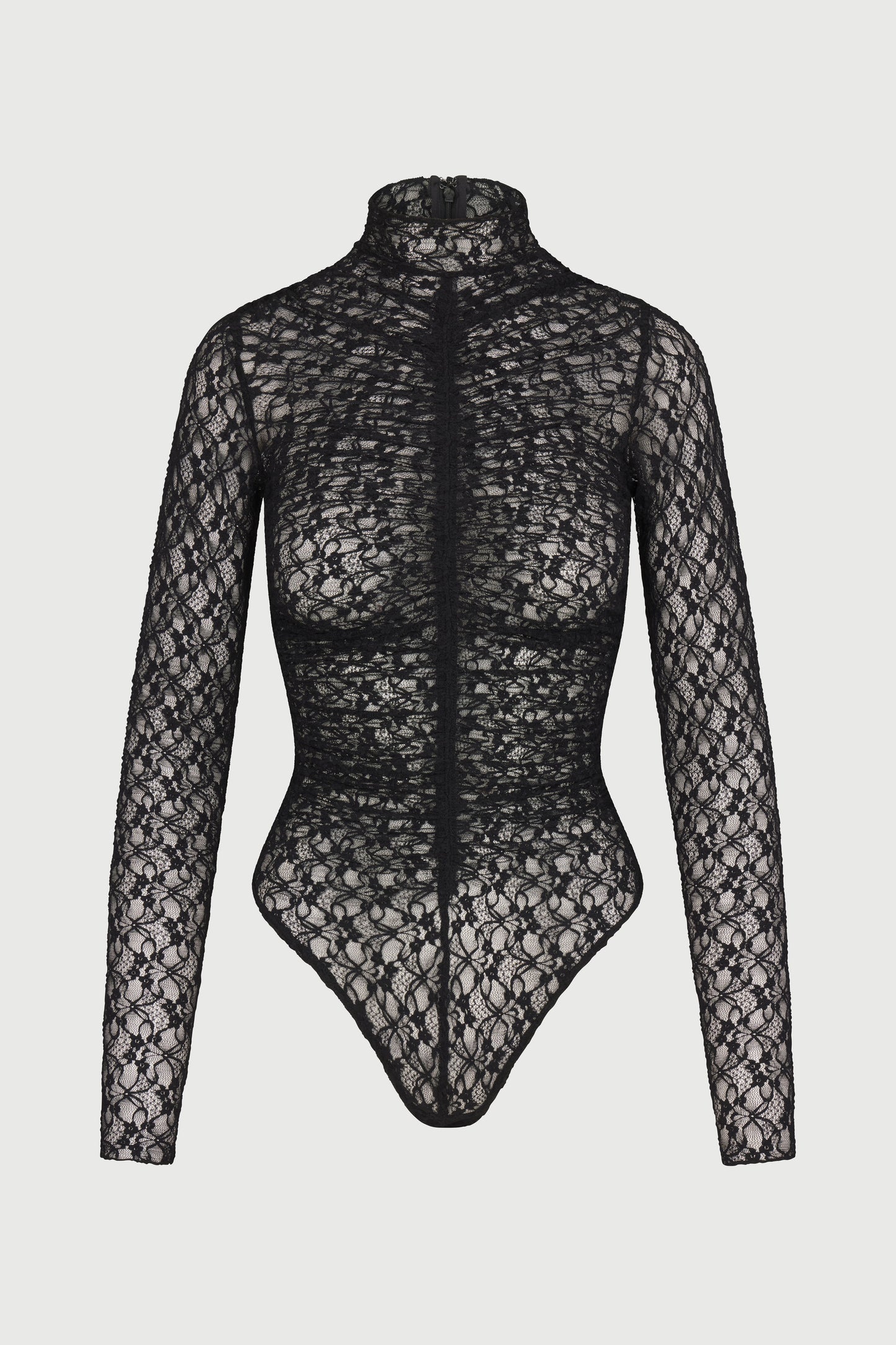 Stretch Lace Ruched Bodysuit