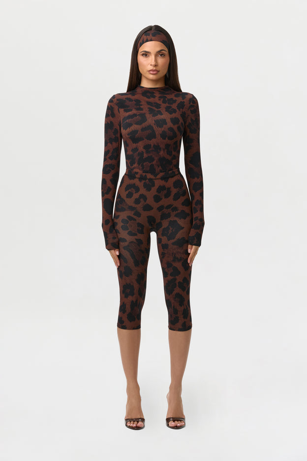 Naked Print Capri Leggings