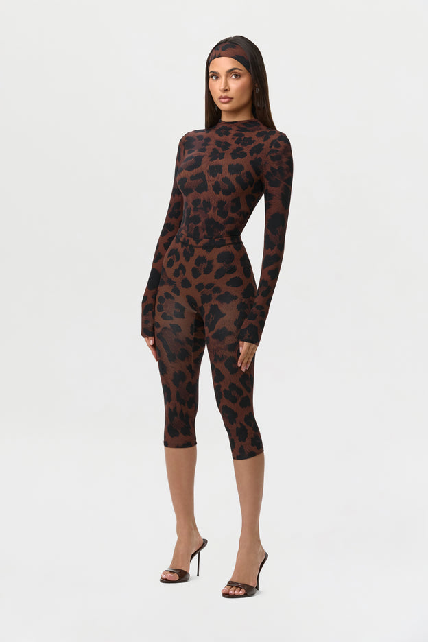 Naked Print Capri Leggings