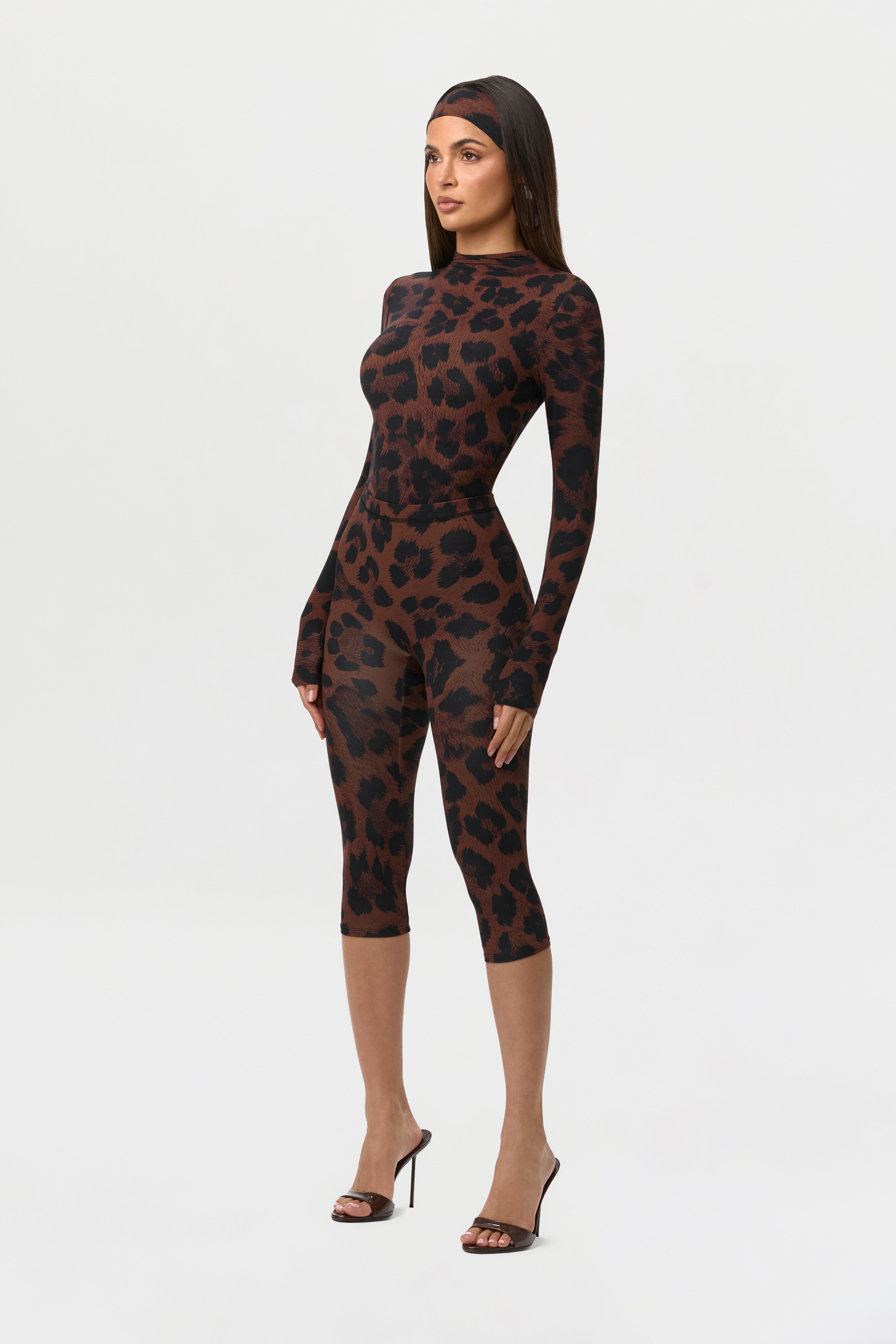 Naked Print Capri Leggings