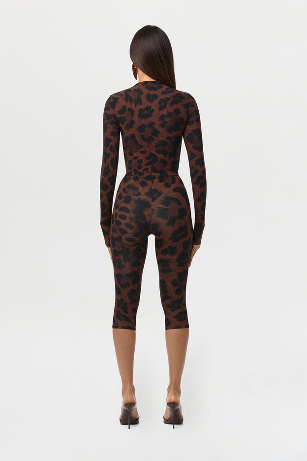 Naked Print Capri Leggings