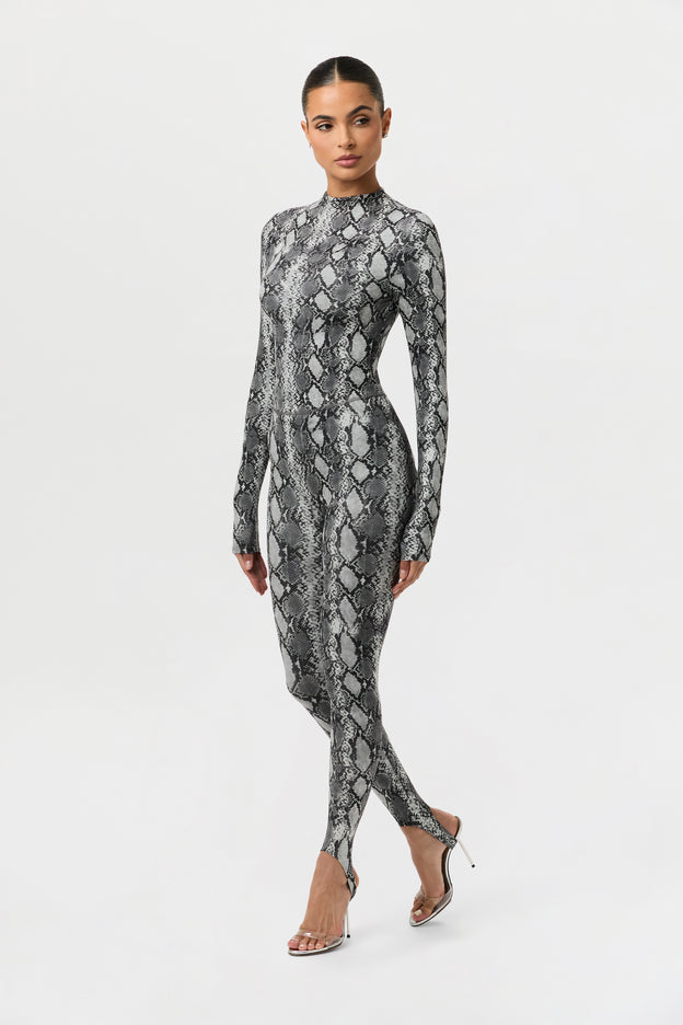 Naked Print Stirrup Legging Petite