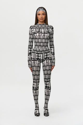 Naked Print Closed Toe Leggings