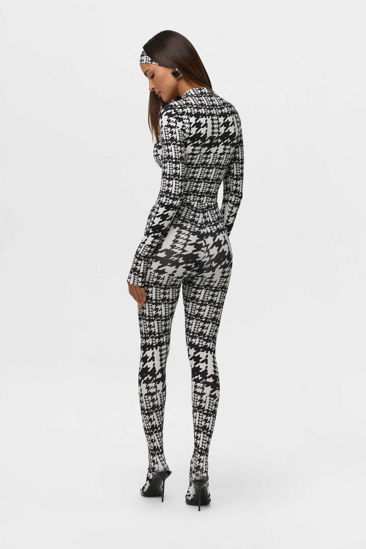 Naked Print Closed Toe Leggings