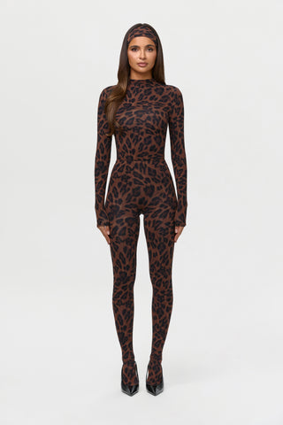 Naked Print Closed Toe Leggings