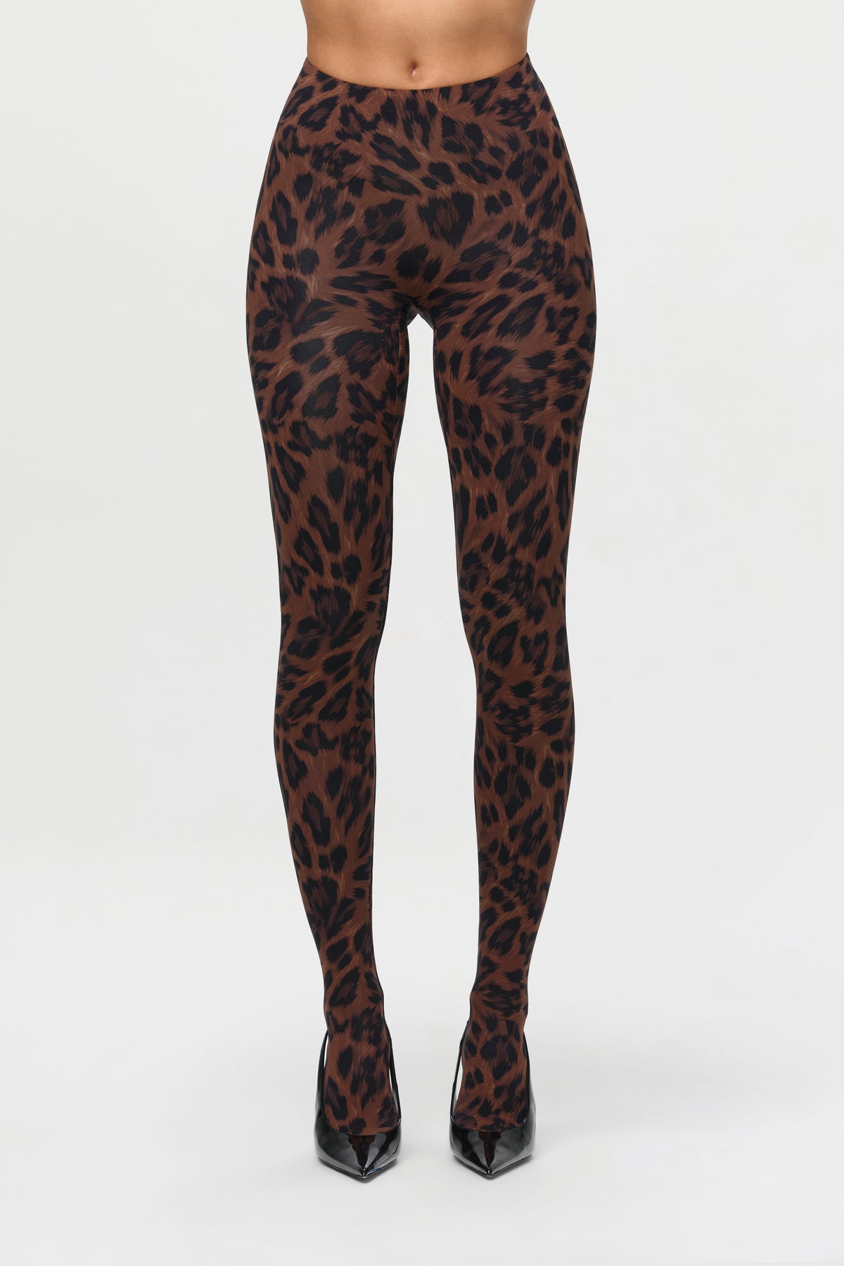 Naked Print Closed Toe Leggings